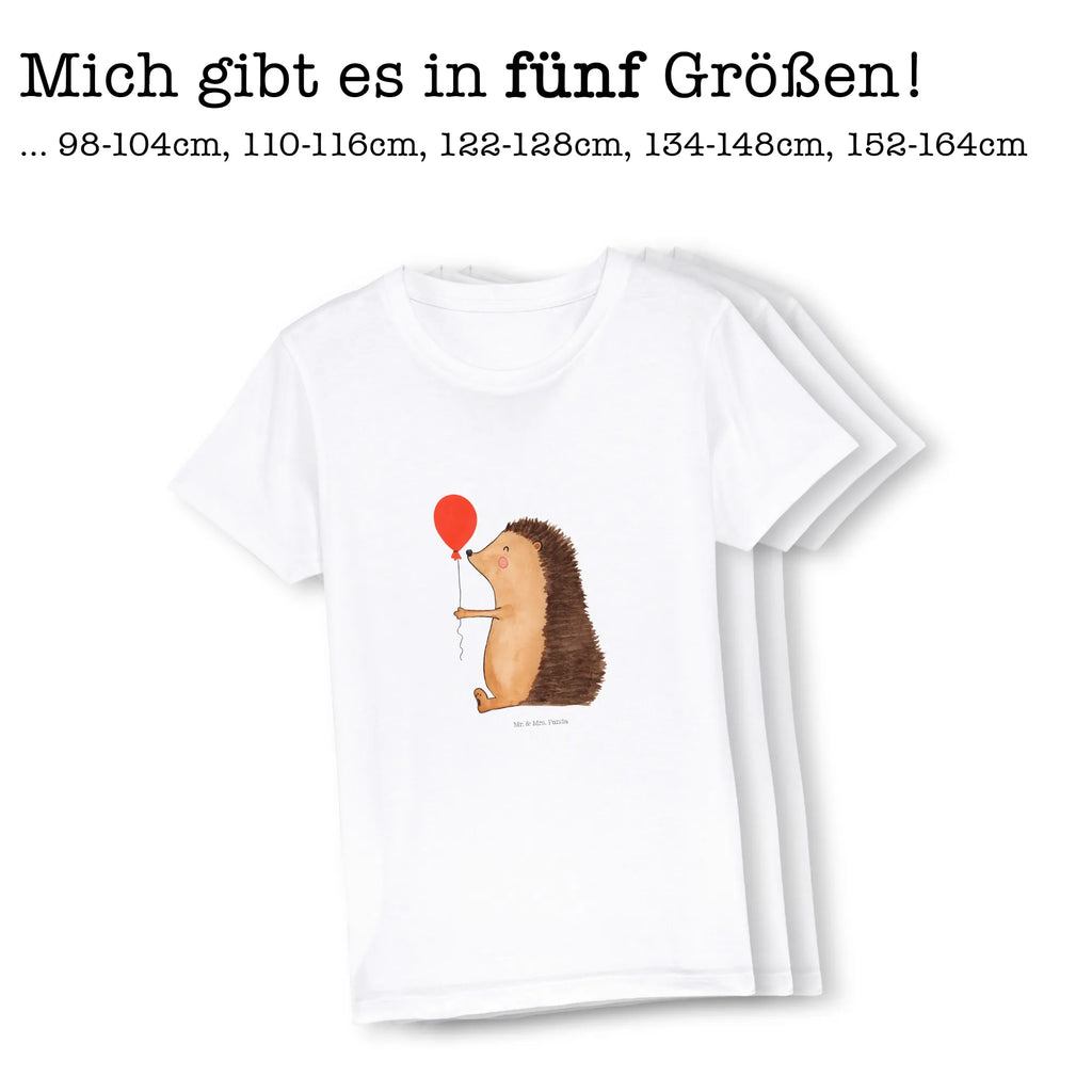Organic Kinder T-Shirt Igel Luftballon Kinder T-Shirt Mädchen, Kinder T-Shirt Jungen, Kinder T-Shirt, Gute Laune, Tiere, Tiermotive, Lustige Sprüche, Glückwunsch, Geburtstagskind, Happy Birthday, Herzlichen Glückwunsch, Igel, Ballon, Geburtstag