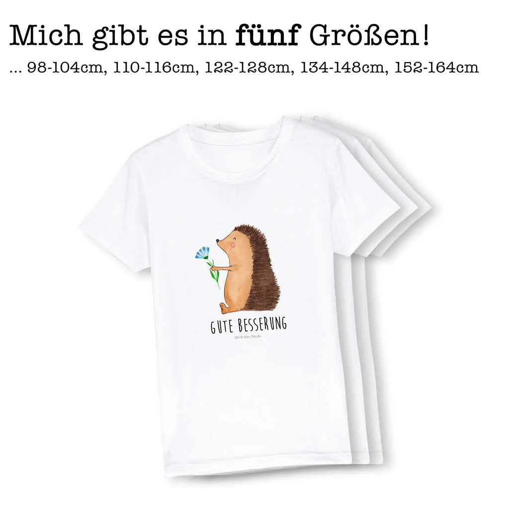 Organic Kinder T-Shirt Igel Blumen Kinder T-Shirt Jungen, Kinder T-Shirt Mädchen, Kinder T-Shirt, Gute Laune, Tiere, Tiermotive, Lustige Sprüche, Gute Besserung, krank, Krankheit, Krankenhaus, Genesungswünsche, Besuch, Igel