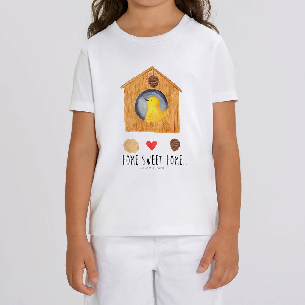 Organic Kids T-Shirt birdhouse Home Kinder T-Shirt Mädchen, Kinder T-Shirt Jungen, Kinder T-Shirt, Gute Laune, Tiere, Tiermotive, Lustige Sprüche, Haus, Einzug, Home Sweet Home, Vogel, Einzugsgeschenk, Umzug, Hausbau, Vogelhaus, Geschenk