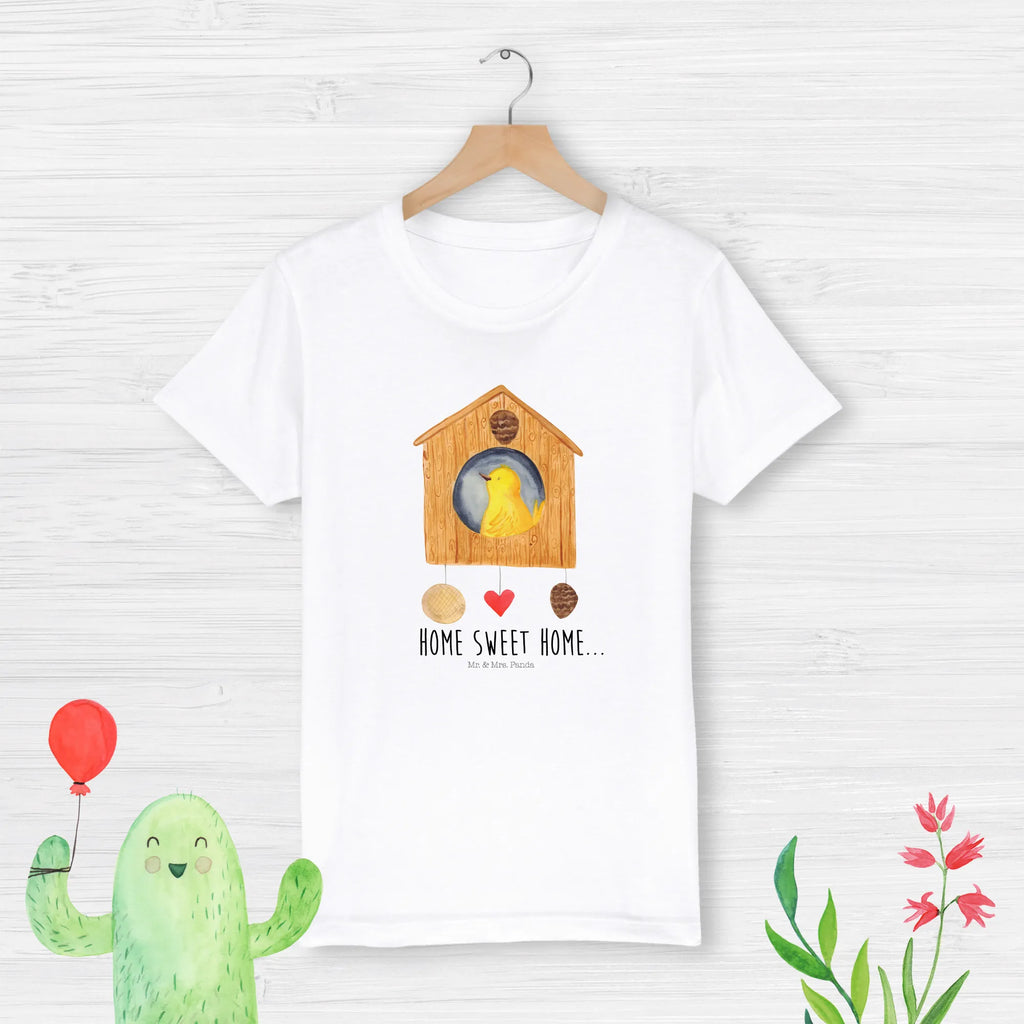 Organic Kids T-Shirt birdhouse Home Kinder T-Shirt Mädchen, Kinder T-Shirt Jungen, Kinder T-Shirt, Gute Laune, Tiere, Tiermotive, Lustige Sprüche, Haus, Einzug, Home Sweet Home, Vogel, Einzugsgeschenk, Umzug, Hausbau, Vogelhaus, Geschenk