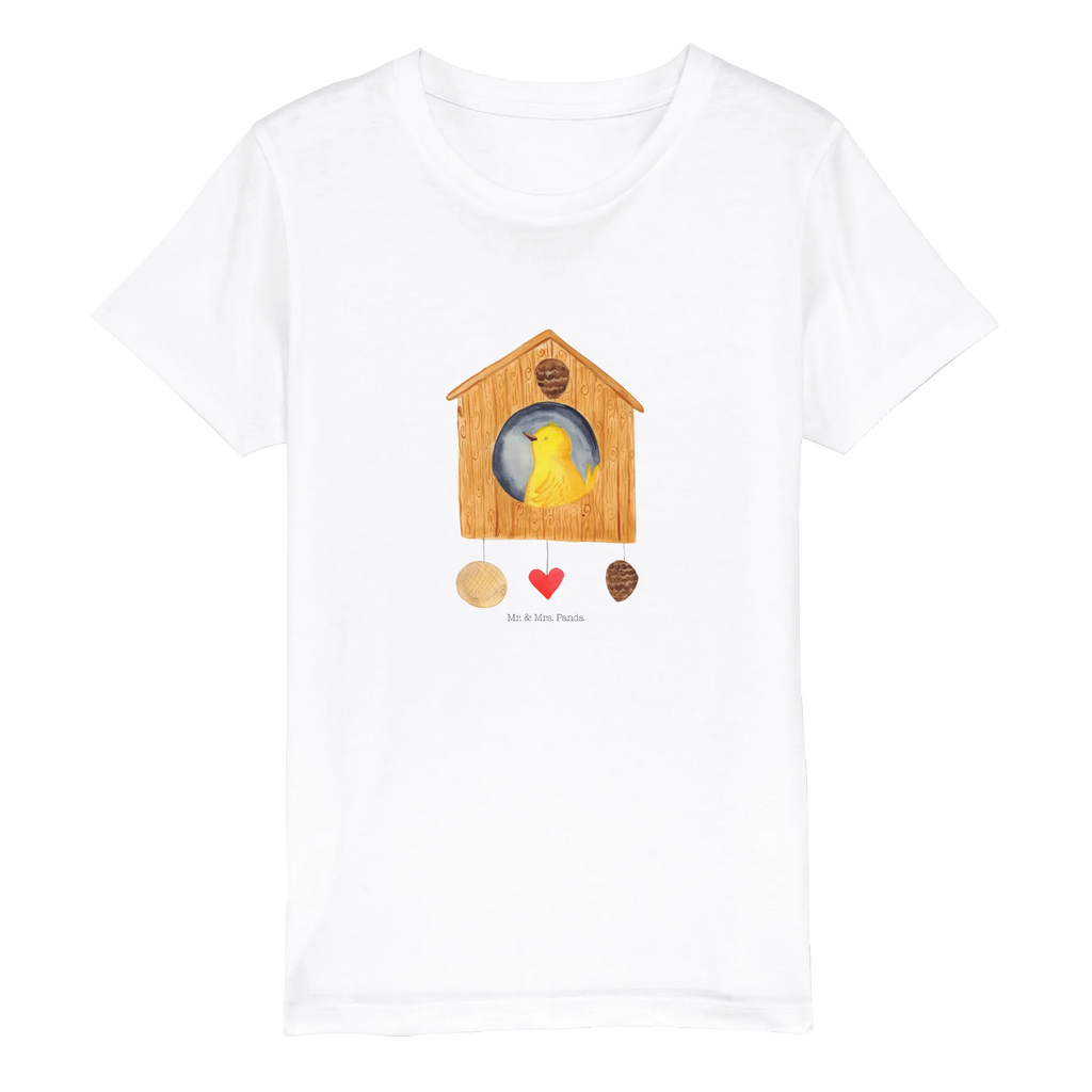 Organic Kids T-Shirt birdhouse Home Kinder T-Shirt Mädchen, Kinder T-Shirt Jungen, Kinder T-Shirt, Gute Laune, Tiere, Tiermotive, Lustige Sprüche, Haus, Einzug, Home Sweet Home, Vogel, Einzugsgeschenk, Umzug, Hausbau, Vogelhaus, Geschenk