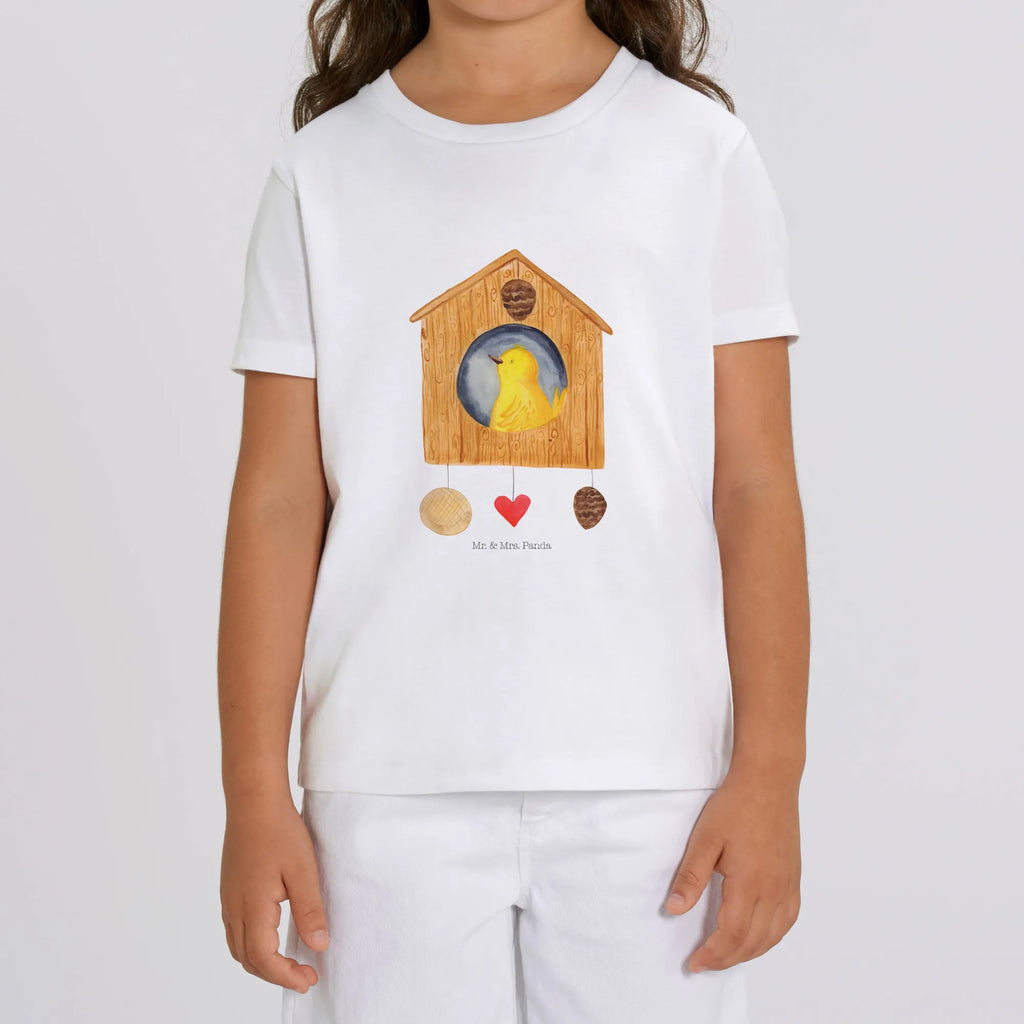 Organic Kids T-Shirt birdhouse Home Kinder T-Shirt Mädchen, Kinder T-Shirt Jungen, Kinder T-Shirt, Gute Laune, Tiere, Tiermotive, Lustige Sprüche, Haus, Einzug, Home Sweet Home, Vogel, Einzugsgeschenk, Umzug, Hausbau, Vogelhaus, Geschenk