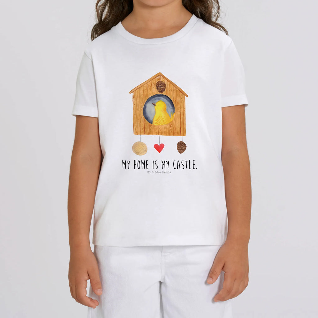 Organic Kinder T-Shirt Vogel Haus Kinder T-Shirt, Kinder T-Shirt Jungen, Kinder T-Shirt Mädchen, Gute Laune, Tiere, Tiermotive, Lustige Sprüche, Vogelhaus, Familie, Eigenheim, Unser Haus, Nest, Vogel, Lieblingsort, Castle, Vogelhäuschen, Vögel, Wohnung, Haus, Home Sweet Home, Zuhause