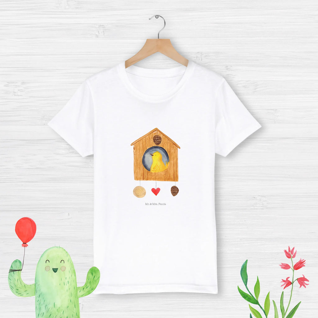 Organic Kinder T-Shirt Vogel Haus Kinder T-Shirt, Kinder T-Shirt Jungen, Kinder T-Shirt Mädchen, Gute Laune, Tiere, Tiermotive, Lustige Sprüche, Vogelhaus, Familie, Eigenheim, Unser Haus, Nest, Vogel, Lieblingsort, Castle, Vogelhäuschen, Vögel, Wohnung, Haus, Home Sweet Home, Zuhause