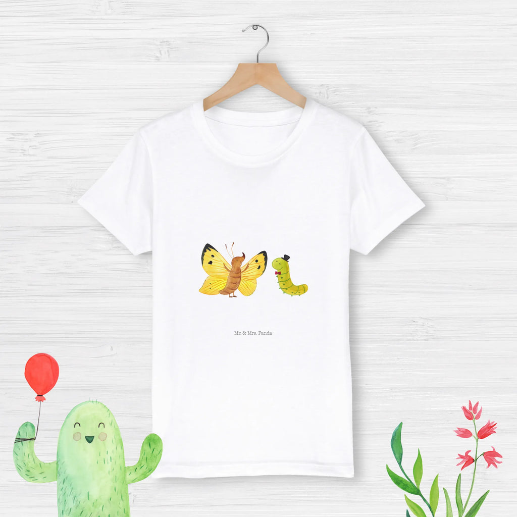Organic Kids T-Shirt Caterpillar butterfly Kinder T-Shirt Jungen, Kinder T-Shirt, Kinder T-Shirt Mädchen, Gute Laune, Tiere, Tiermotive, lustige Sprüche, Raupe, Schmetterling, Aufwachsen, Kokon, Zitronenfalter, Erwachsen werden, Hütchen, Entwicklung, Hut, Schönheit