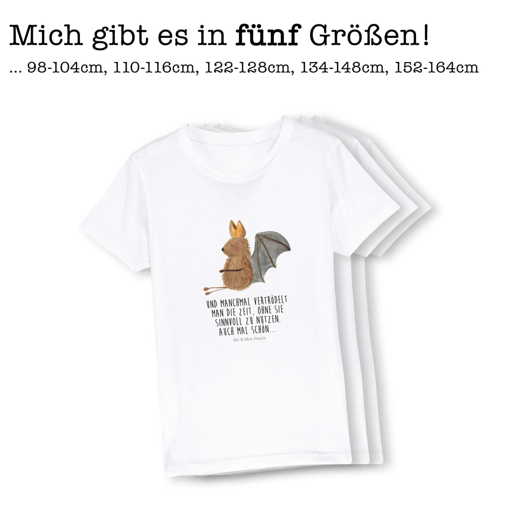 Organic Kinder T-Shirt Fledermaus Sitzen Kinder T-Shirt Mädchen, Kinder T-Shirt Jungen, Kinder T-Shirt, Tiere, Tiermotive, Gute Laune, Lustige Sprüche, Fledermäuse, Entspannen, Fledermaus, Motivation