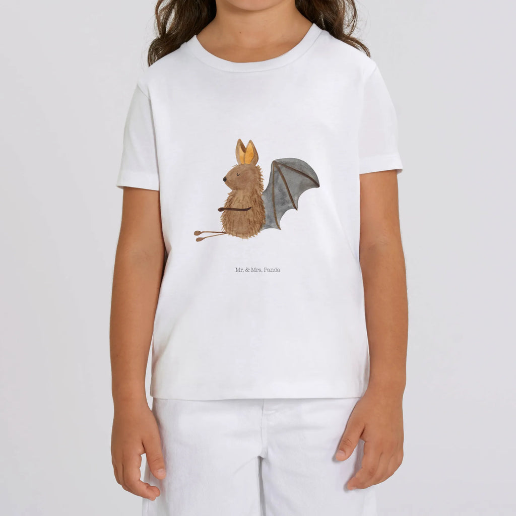Organic Kinder T-Shirt Fledermaus Sitzen Kinder T-Shirt Mädchen, Kinder T-Shirt Jungen, Kinder T-Shirt, Tiere, Tiermotive, Gute Laune, Lustige Sprüche, Fledermäuse, Entspannen, Fledermaus, Motivation