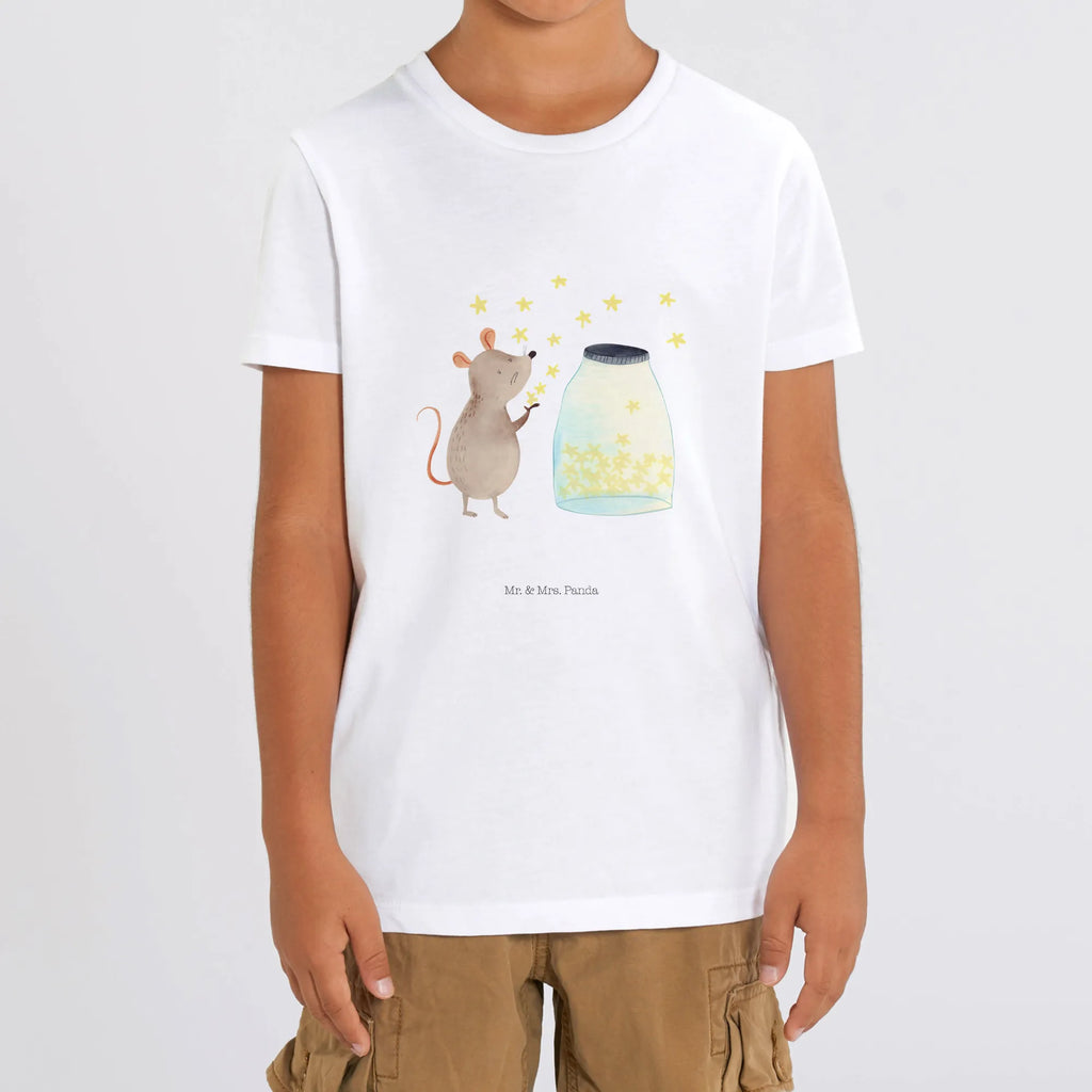 Organic Kinder T-Shirt Maus Sterne Kinder T-Shirt Mädchen, Kinder T-Shirt Jungen, Kinder T-Shirt, Tiermotive, Gute Laune, lustige Sprüche, Tiere, Kindergeburtstag, Kind, Taufgeschenk, Wunsch, Geburt, Geburtstag, erstes Kind, Schwangerschaft, Hoffnung, Maus, Taufe, Träume, Sterne