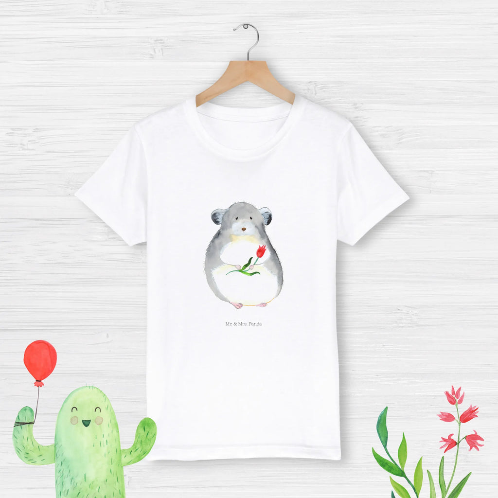 Organic Kinder T-Shirt Chinchilla Blume Kinder T-Shirt Mädchen, Kinder T-Shirt Jungen, Kinder T-Shirt, Gute Laune, Tiere, Tiermotive, Lustige Sprüche, Chinchillas, Chinchilla, Büroalltag, Kummer, Depressionen, traurig sein, Glücklichsein, Chaos, Büro, Liebeskummer