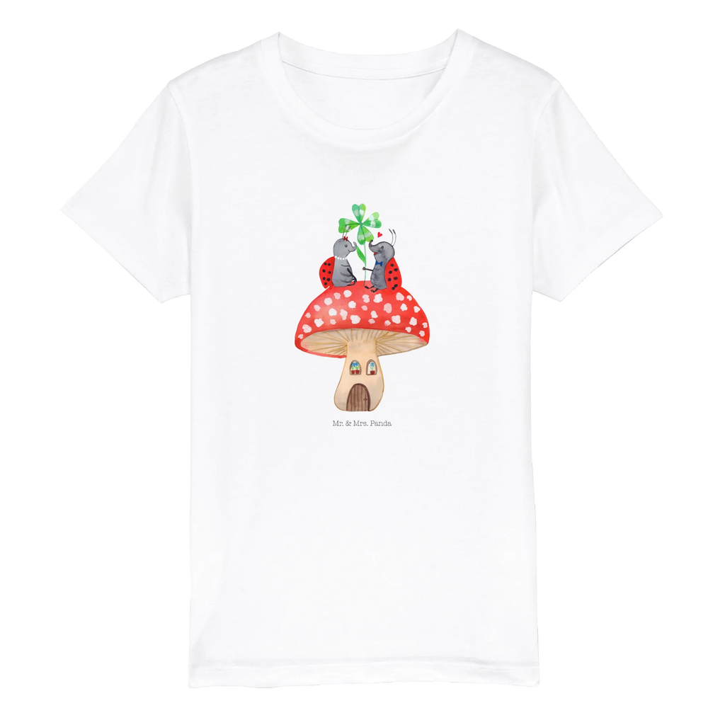 Organic Kinder T-Shirt Marienkäfer Fliegenpilz Kinder T-Shirt Jungen, Kinder T-Shirt Mädchen, Kinder T-Shirt, Gute Laune, Tiere, Tiermotive, Lustige Sprüche, Fleigenpilzhaus, Zuhause, Haus, Marienkäfer, Wohnung, Fliegenpilz