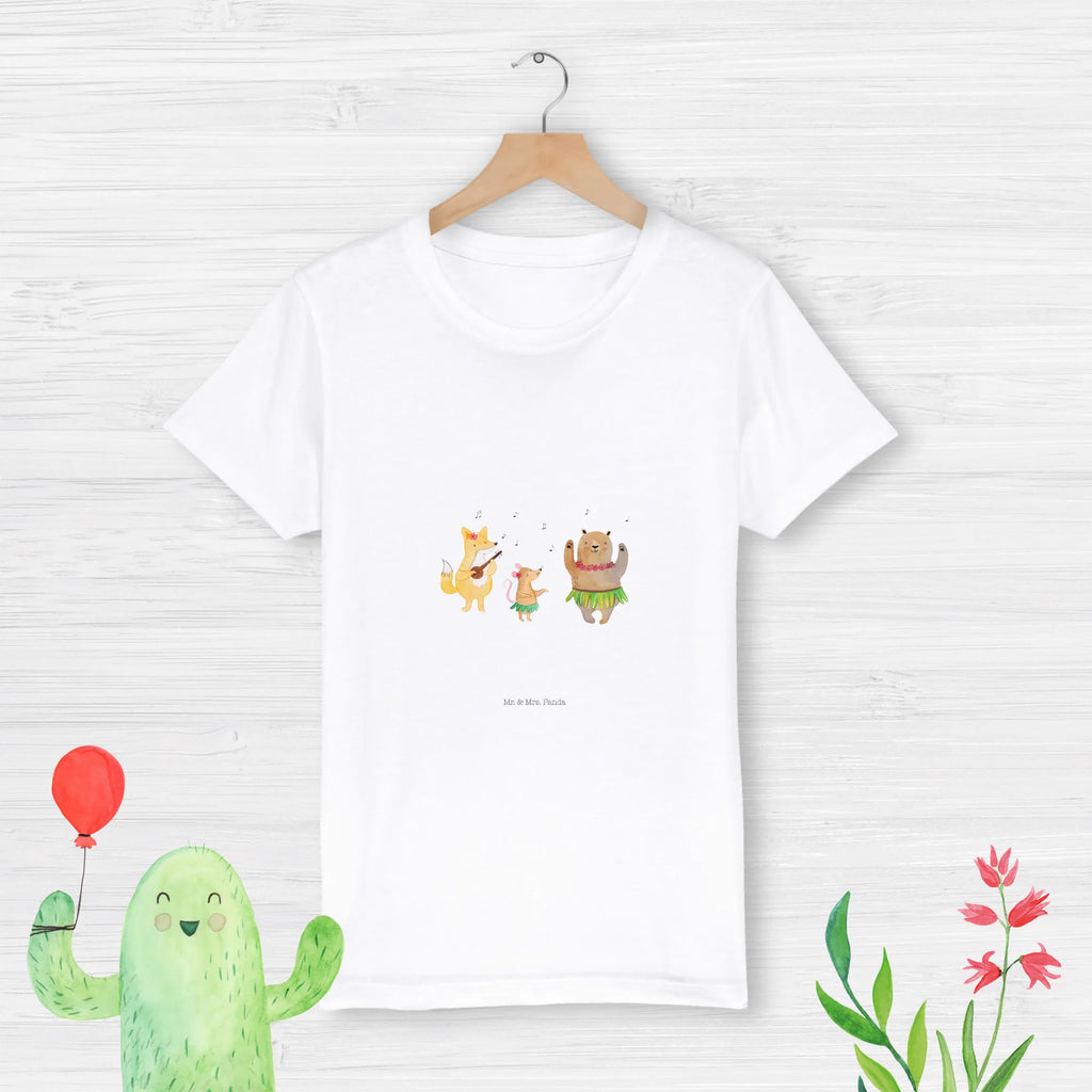 Organic Kinder T-Shirt Waldtiere Aloha Kinder T-Shirt Jungen, Kinder T-Shirt, Kinder T-Shirt Mädchen, Gute Laune, Tiere, Tiermotive, lustige Sprüche, Waldtiere, Musik, Lachen, Tanzen, Igel, Wald, Leben, Aloha, Bär, Hase
