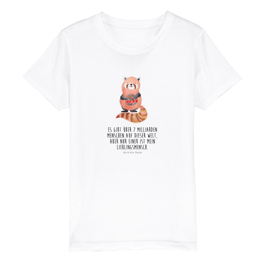 Organic Kinder T-Shirt Roter Panda Kinder T-Shirt, Kinder T-Shirt Jungen, Kinder T-Shirt Mädchen, Gute Laune, Tiere, Tiermotive, Lustige Sprüche, Liebling, Liebe, Rot, Herz, Lieblingsmensch, Panda