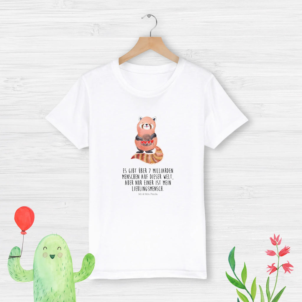 Organic Kinder T-Shirt Roter Panda Kinder T-Shirt, Kinder T-Shirt Jungen, Kinder T-Shirt Mädchen, Gute Laune, Tiere, Tiermotive, Lustige Sprüche, Liebling, Liebe, Rot, Herz, Lieblingsmensch, Panda
