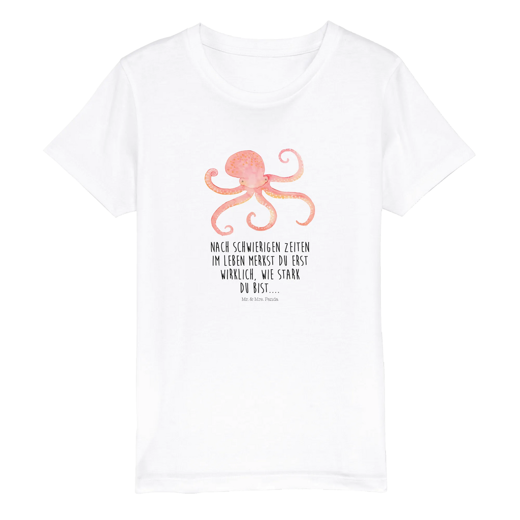 Organic Kinder T-Shirt Tintenfisch Kinder T-Shirt, Kinder T-Shirt Jungen, Kinder T-Shirt Mädchen, Gute Laune, Tiere, Tiermotive, Lustige Sprüche, Meerestier, Arme, Wasser, Meer, Krake, Ozean, Tintenfisch