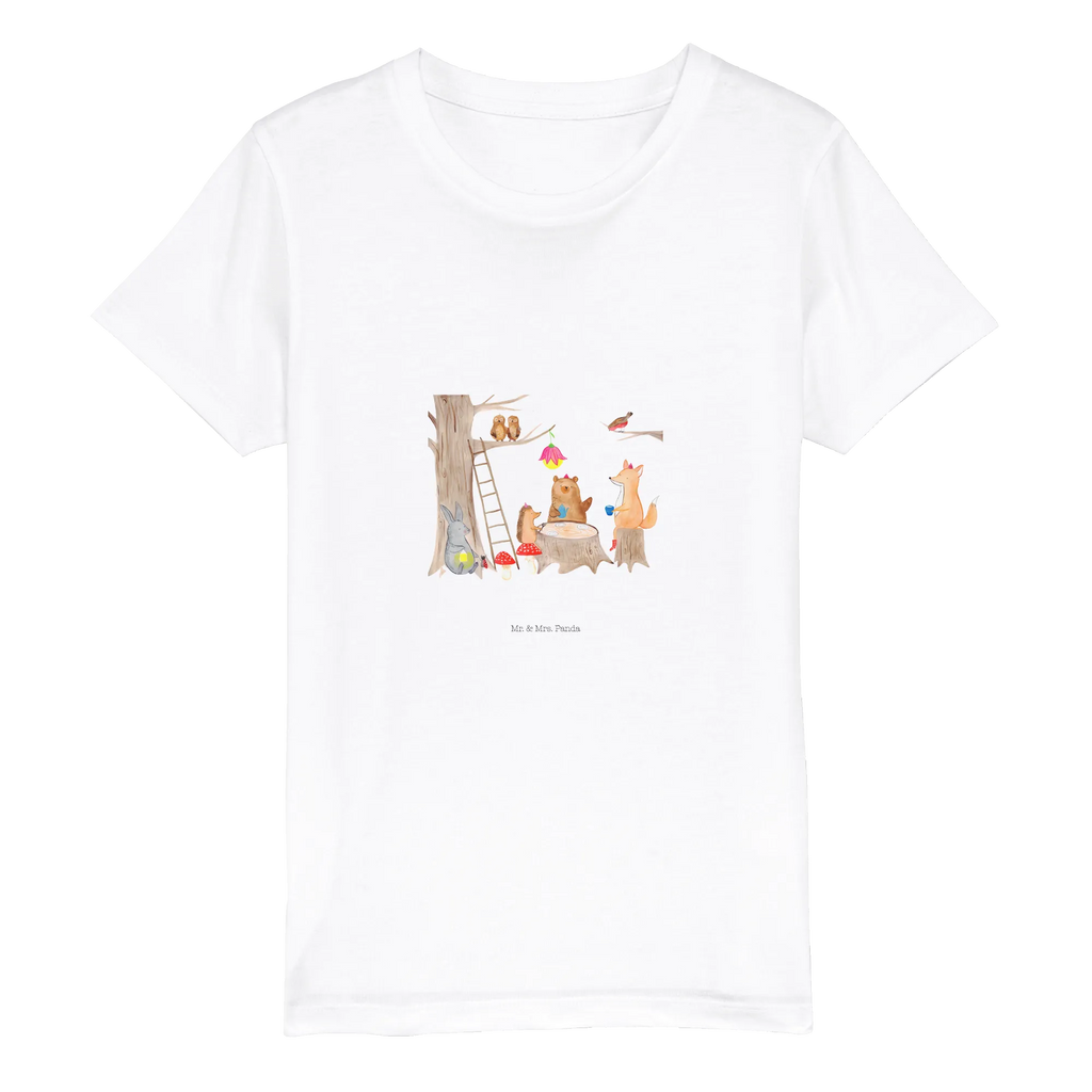 Organic Kids T-Shirt forest animals picnic Kinder T-Shirt, Kinder T-Shirt Mädchen, Kinder T-Shirt Jungen, Gute Laune, Tiere, Tiermotive, Lustige Sprüche, Maus, Hase, Fuchs, Eichhörnchen, Igel, Wald, Picknick, Waldtiere