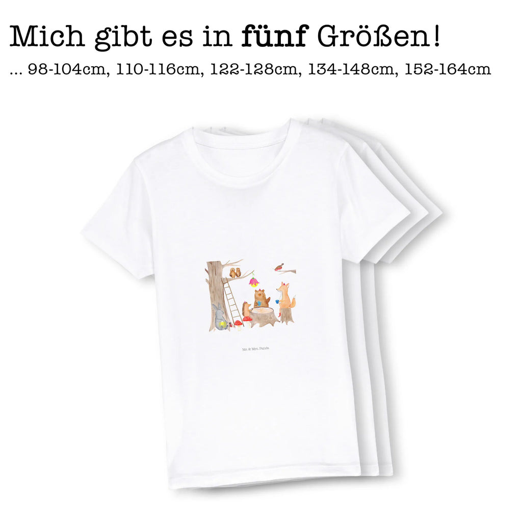 Organic Kids T-Shirt forest animals picnic Kinder T-Shirt, Kinder T-Shirt Mädchen, Kinder T-Shirt Jungen, Gute Laune, Tiere, Tiermotive, Lustige Sprüche, Maus, Hase, Fuchs, Eichhörnchen, Igel, Wald, Picknick, Waldtiere