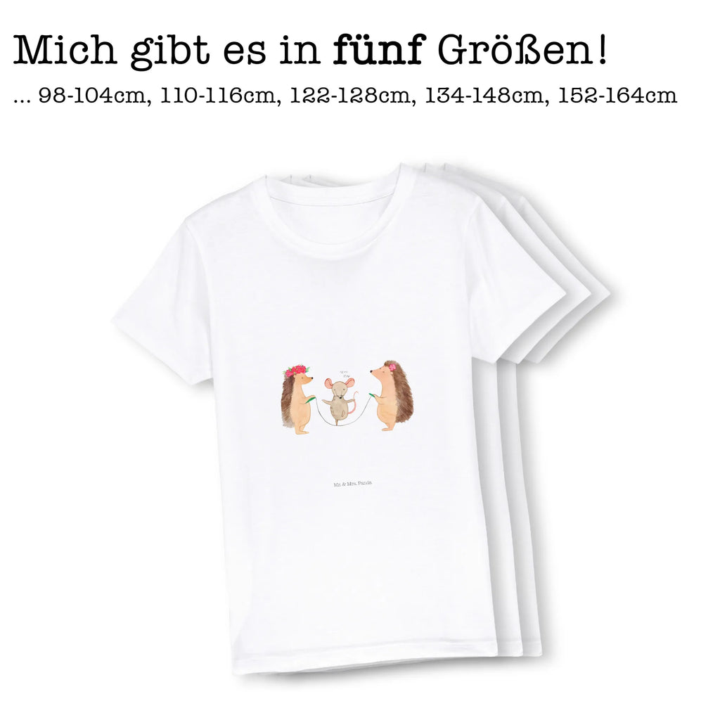 Organic Kinder T-Shirt Igel Seilhüpfen Kinder T-Shirt, Kinder T-Shirt Mädchen, Kinder T-Shirt Jungen, Lustige Sprüche, Gute Laune, Tiere, Tiermotive, Maus, Igel, Kindergarten, Kinder, Seilhüpfen, Seilspringen