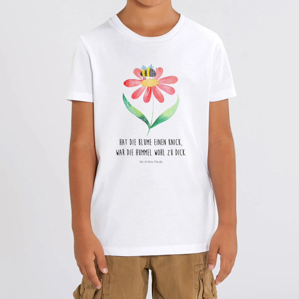 Organic Kinder T-Shirt Hummel Blume Kinder T-Shirt Mädchen, Kinder T-Shirt, Kinder T-Shirt Jungen, Gute Laune, Tiere, Tiermotive, Lustige Sprüche, Biene, Wespe, Hummeln, Blume, Natur, Feld, Flauschig, Hummel