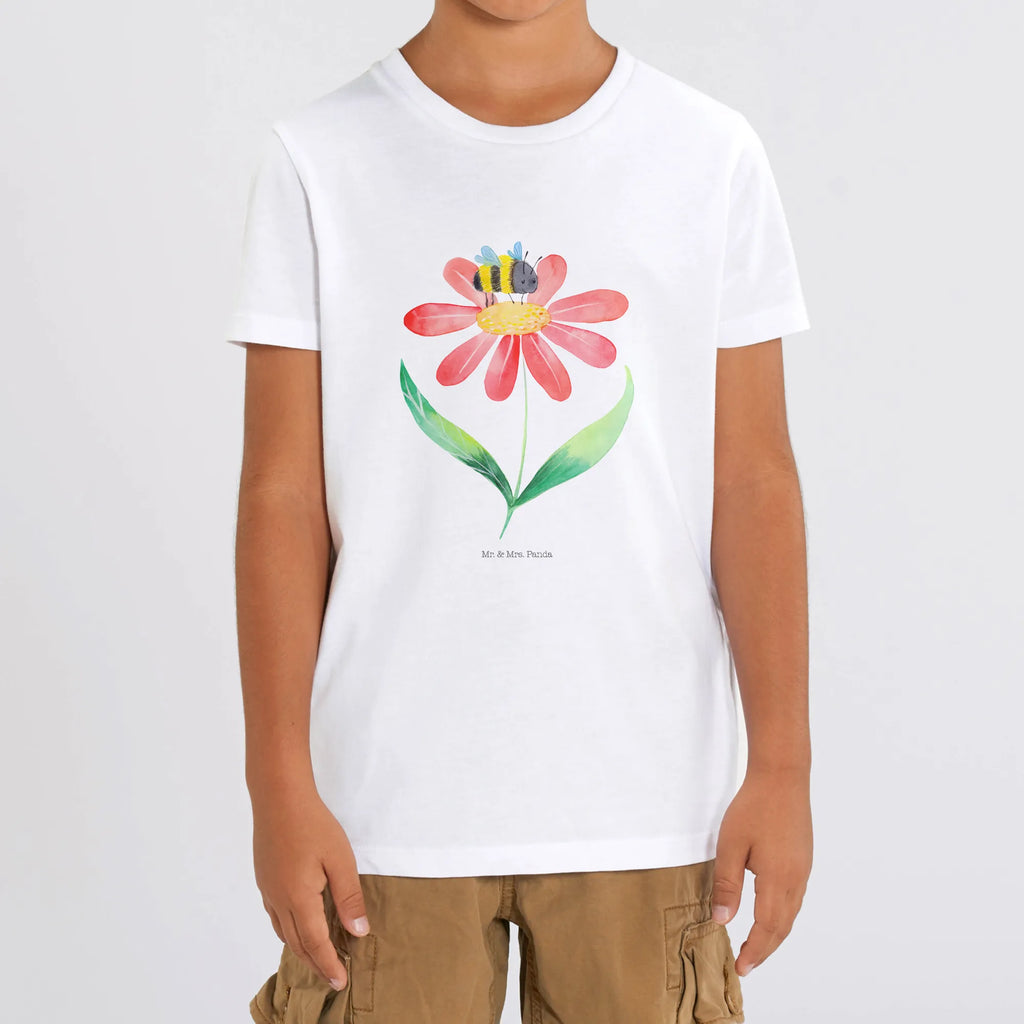 Organic Kinder T-Shirt Hummel Blume Kinder T-Shirt Mädchen, Kinder T-Shirt, Kinder T-Shirt Jungen, Gute Laune, Tiere, Tiermotive, Lustige Sprüche, Biene, Wespe, Hummeln, Blume, Natur, Feld, Flauschig, Hummel