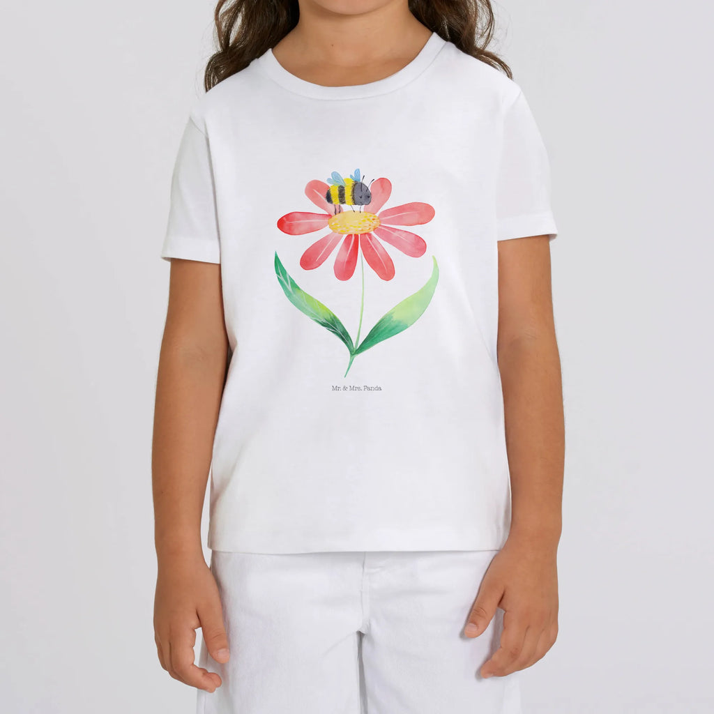 Organic Kinder T-Shirt Hummel Blume Kinder T-Shirt Mädchen, Kinder T-Shirt, Kinder T-Shirt Jungen, Gute Laune, Tiere, Tiermotive, Lustige Sprüche, Biene, Wespe, Hummeln, Blume, Natur, Feld, Flauschig, Hummel