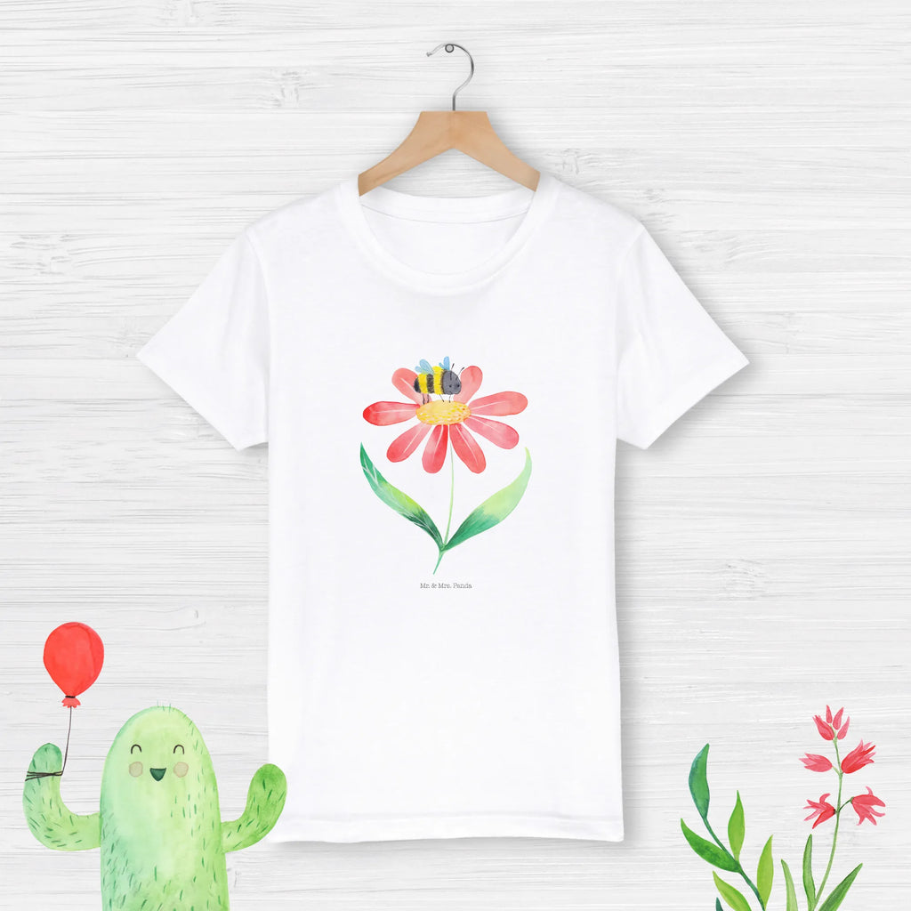 Organic Kinder T-Shirt Hummel Blume Kinder T-Shirt Mädchen, Kinder T-Shirt, Kinder T-Shirt Jungen, Gute Laune, Tiere, Tiermotive, Lustige Sprüche, Biene, Wespe, Hummeln, Blume, Natur, Feld, Flauschig, Hummel