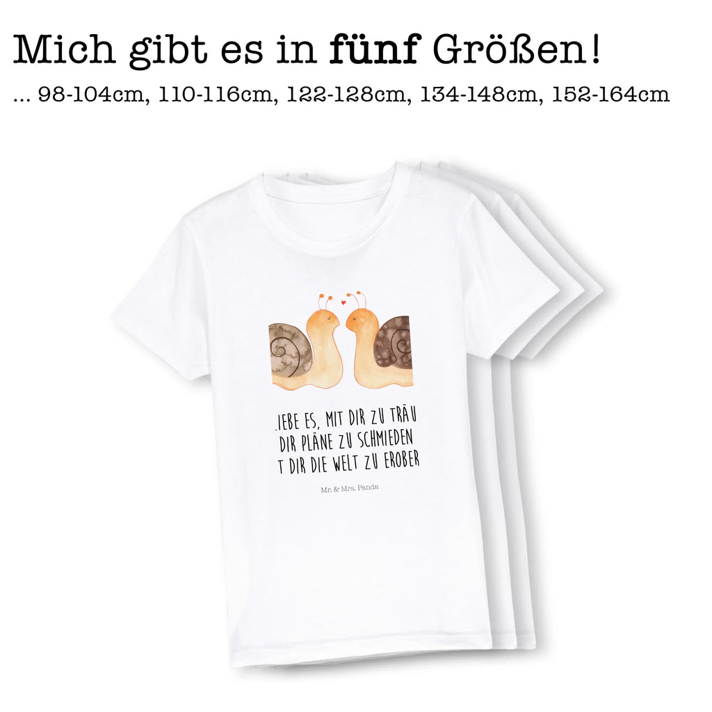 Organic Kids T-Shirt Snails in love Kinder T-Shirt Mädchen, Kinder T-Shirt, Kinder T-Shirt Jungen, Heiraten, Ehemann, Heiratsantrag, Partner, Hocheitstag, Verlobung, Jahrestag, Freund, Liebesgeschenk, Liebe, Ehefrau, Freundin