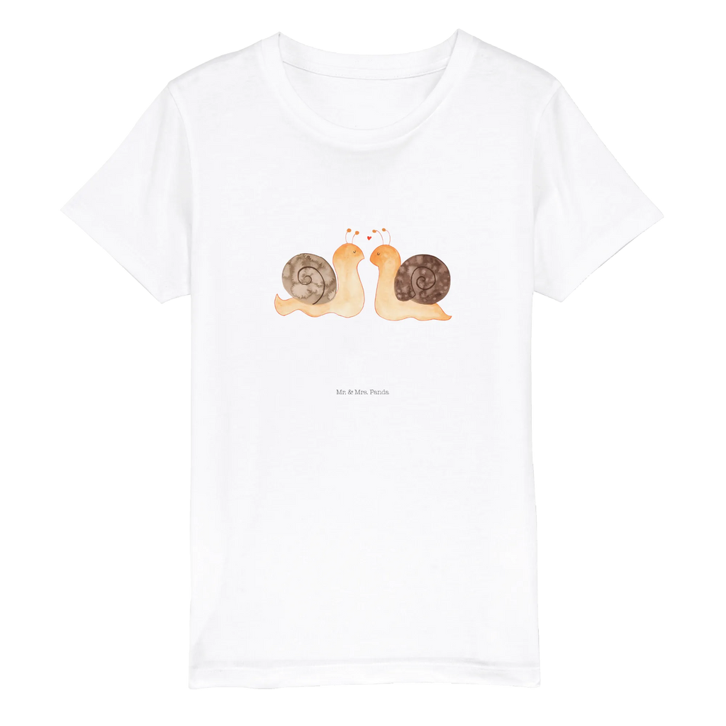 Organic Kids T-Shirt Snails in love Kinder T-Shirt Mädchen, Kinder T-Shirt, Kinder T-Shirt Jungen, Heiraten, Ehemann, Heiratsantrag, Partner, Hocheitstag, Verlobung, Jahrestag, Freund, Liebesgeschenk, Liebe, Ehefrau, Freundin