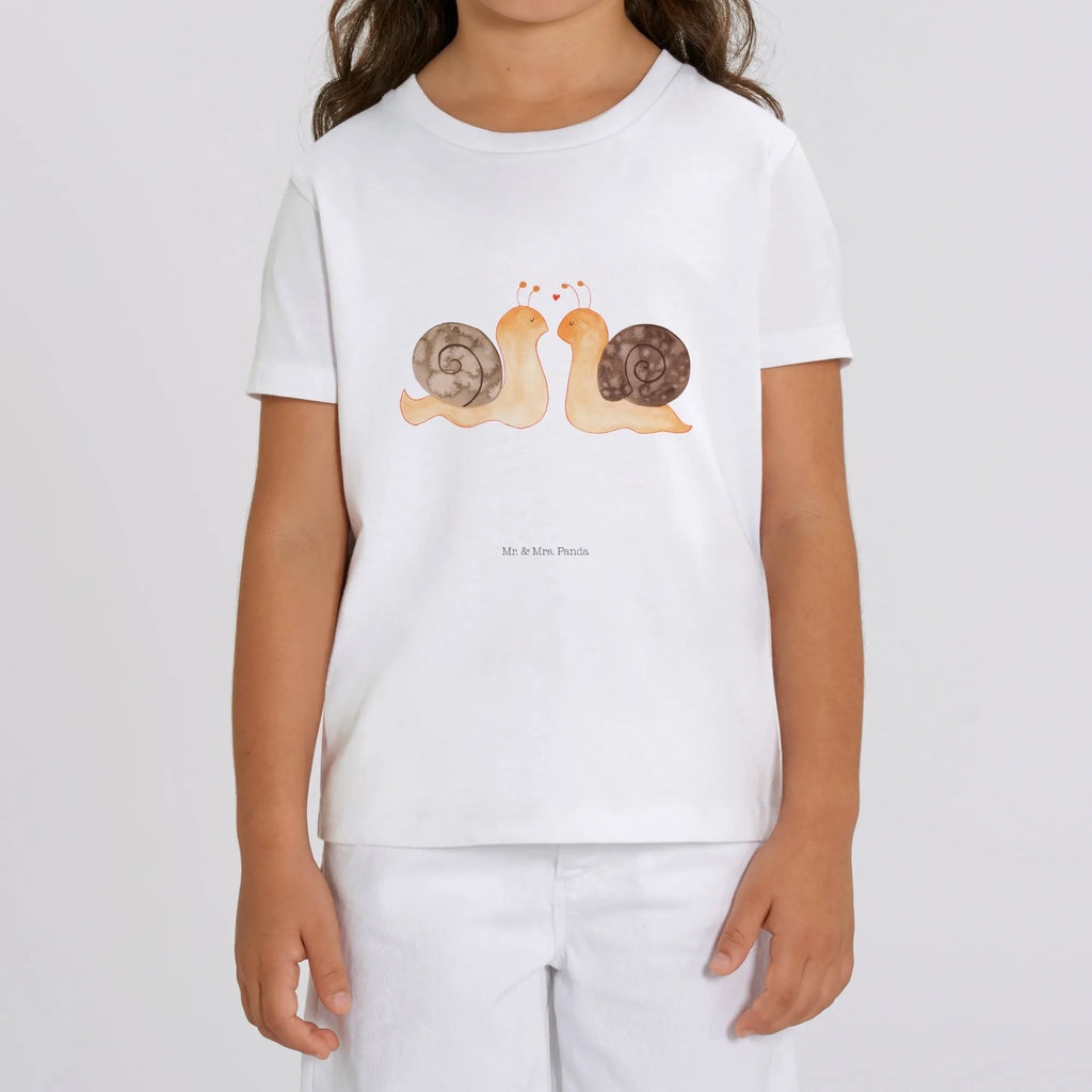 Organic Kids T-Shirt Snails in love Kinder T-Shirt Mädchen, Kinder T-Shirt, Kinder T-Shirt Jungen, Heiraten, Ehemann, Heiratsantrag, Partner, Hocheitstag, Verlobung, Jahrestag, Freund, Liebesgeschenk, Liebe, Ehefrau, Freundin
