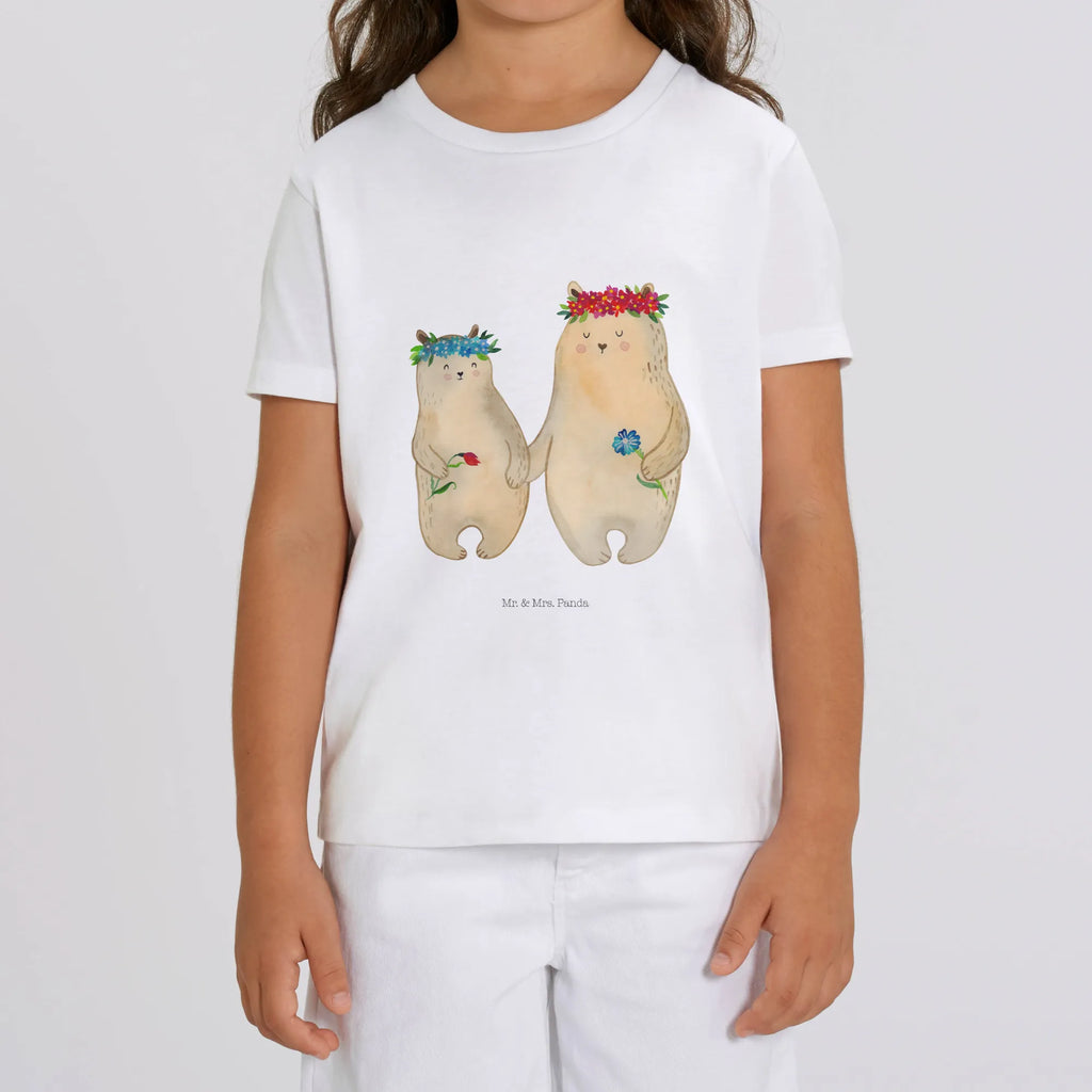 Organic Kinder T-Shirt Bären mit Blumenkranz Kinder T-Shirt Mädchen, Kinder T-Shirt, Kinder T-Shirt Jungen, Oma, Bruder, Muttertag, Vatertag, Papa, Familie, Mama, Opa, Schwester, Töchter, Mutti, Lieblingsmama, Lieblingsmensch, Weltbeste Mama, Kinder, Bären, Tochter, Mami, Bär, Geschenk Mama. Muttertag, Mutter, Family, Beste Mutter, Kind, Vorbild