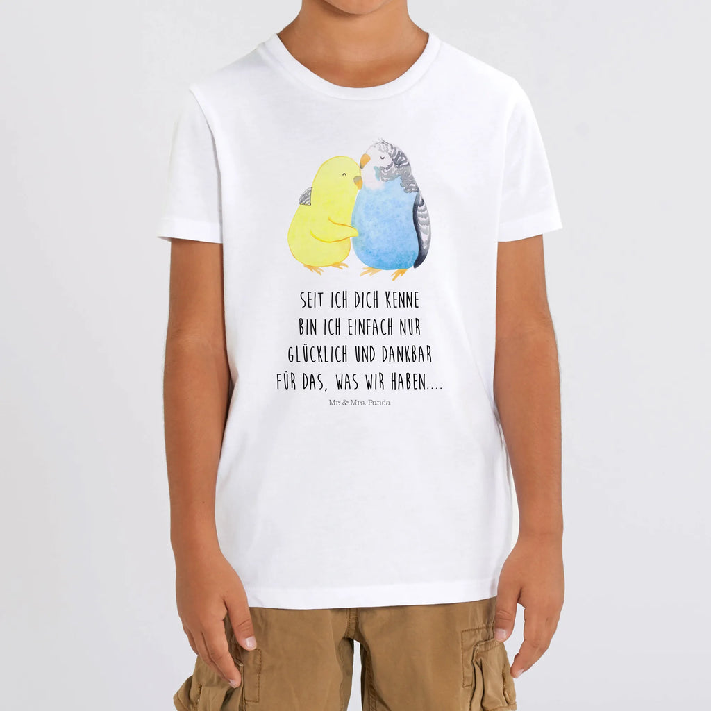 Organic Kinder T-Shirt Wellensittich Liebe Kinder T-Shirt Mädchen, Kinder T-Shirt Jungen, Kinder T-Shirt, Heiraten, Heiratsantrag, Ehemann, Liebesgeschenk, Hocheitstag, Freund, Ehefrau, Partner, Verlobung, Freundin, Jahrestag, Liebe, Kuscheln, Wellensittich, Nähe, Vertrauen, Vögel