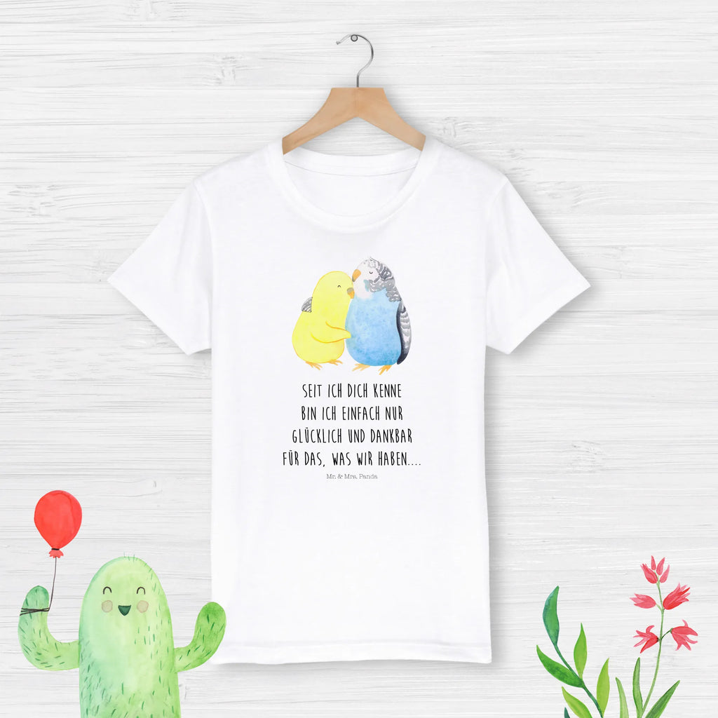 Organic Kinder T-Shirt Wellensittich Liebe Kinder T-Shirt Mädchen, Kinder T-Shirt Jungen, Kinder T-Shirt, Heiraten, Heiratsantrag, Ehemann, Liebesgeschenk, Hocheitstag, Freund, Ehefrau, Partner, Verlobung, Freundin, Jahrestag, Liebe, Kuscheln, Wellensittich, Nähe, Vertrauen, Vögel
