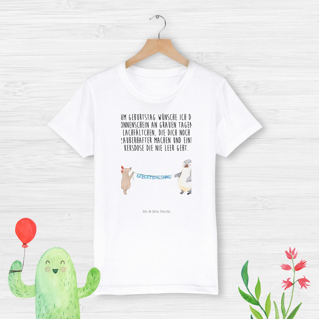 Organic Kinder T-Shirt Maus Pinguin Geburtstag Kinder T-Shirt Mädchen, Kinder T-Shirt, Kinder T-Shirt Jungen, Geburtstagsgeschenk, Geburtstag, Geschenk, Maus, Happy Birthday, Pinguin, Geburtstage, Geburtstagsfeier