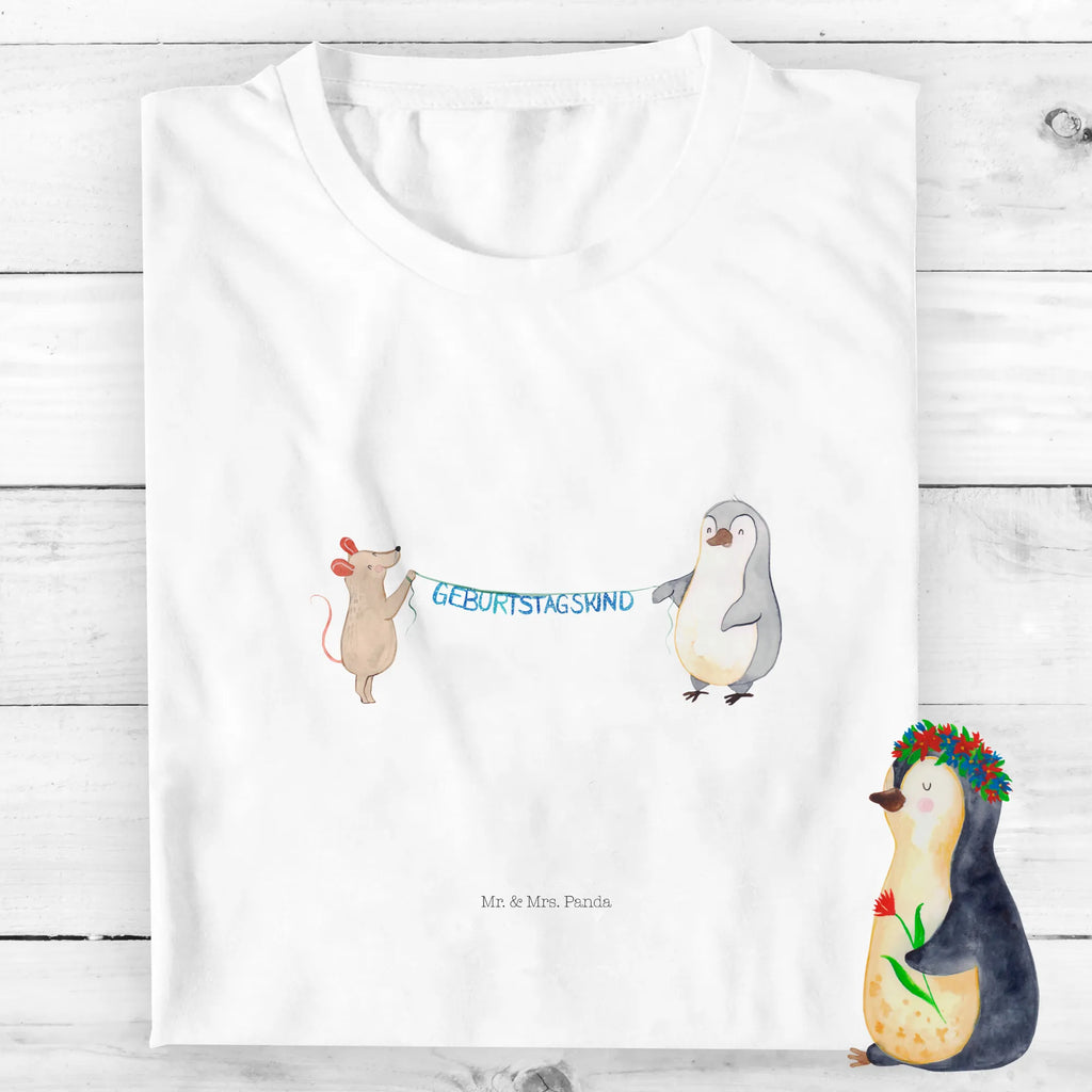Organic Kinder T-Shirt Maus Pinguin Geburtstag Kinder T-Shirt Mädchen, Kinder T-Shirt, Kinder T-Shirt Jungen, Geburtstagsgeschenk, Geburtstag, Geschenk, Maus, Happy Birthday, Pinguin, Geburtstage, Geburtstagsfeier