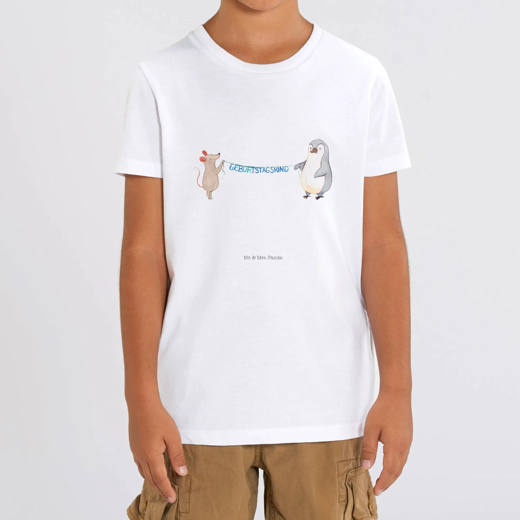 Organic Kinder T-Shirt Maus Pinguin Geburtstag Kinder T-Shirt Mädchen, Kinder T-Shirt, Kinder T-Shirt Jungen, Geburtstagsgeschenk, Geburtstag, Geschenk, Maus, Happy Birthday, Pinguin, Geburtstage, Geburtstagsfeier