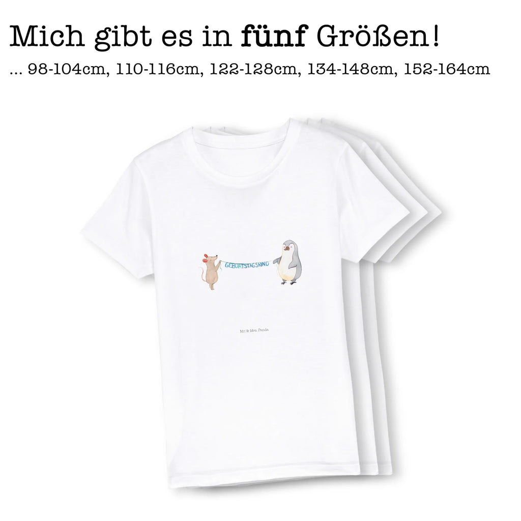 Organic Kinder T-Shirt Maus Pinguin Geburtstag Kinder T-Shirt Mädchen, Kinder T-Shirt, Kinder T-Shirt Jungen, Geburtstagsgeschenk, Geburtstag, Geschenk, Maus, Happy Birthday, Pinguin, Geburtstage, Geburtstagsfeier