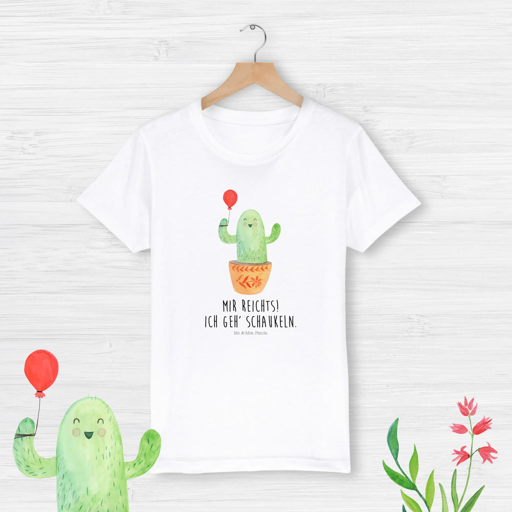 Organiczna koszulka dziecięca Kaktus balon Kinder T-Shirt, Kinder T-Shirt Mädchen, Kinder T-Shirt Jungen, Kaktus, Kakteen, Neustart, Freund, Freundin, Freude, Stress, Ausbildung, Prüfung, Luftballon, Büroalltag, Büro