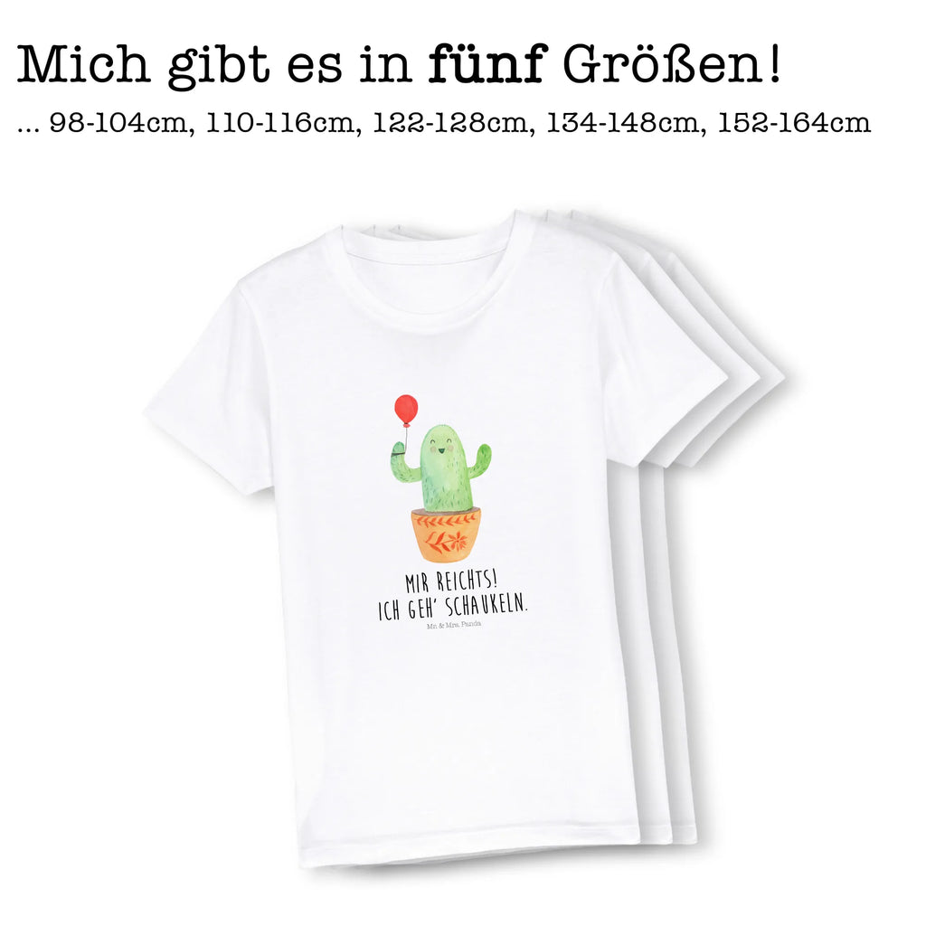 Organiczna koszulka dziecięca Kaktus balon Kinder T-Shirt, Kinder T-Shirt Mädchen, Kinder T-Shirt Jungen, Kaktus, Kakteen, Neustart, Freund, Freundin, Freude, Stress, Ausbildung, Prüfung, Luftballon, Büroalltag, Büro
