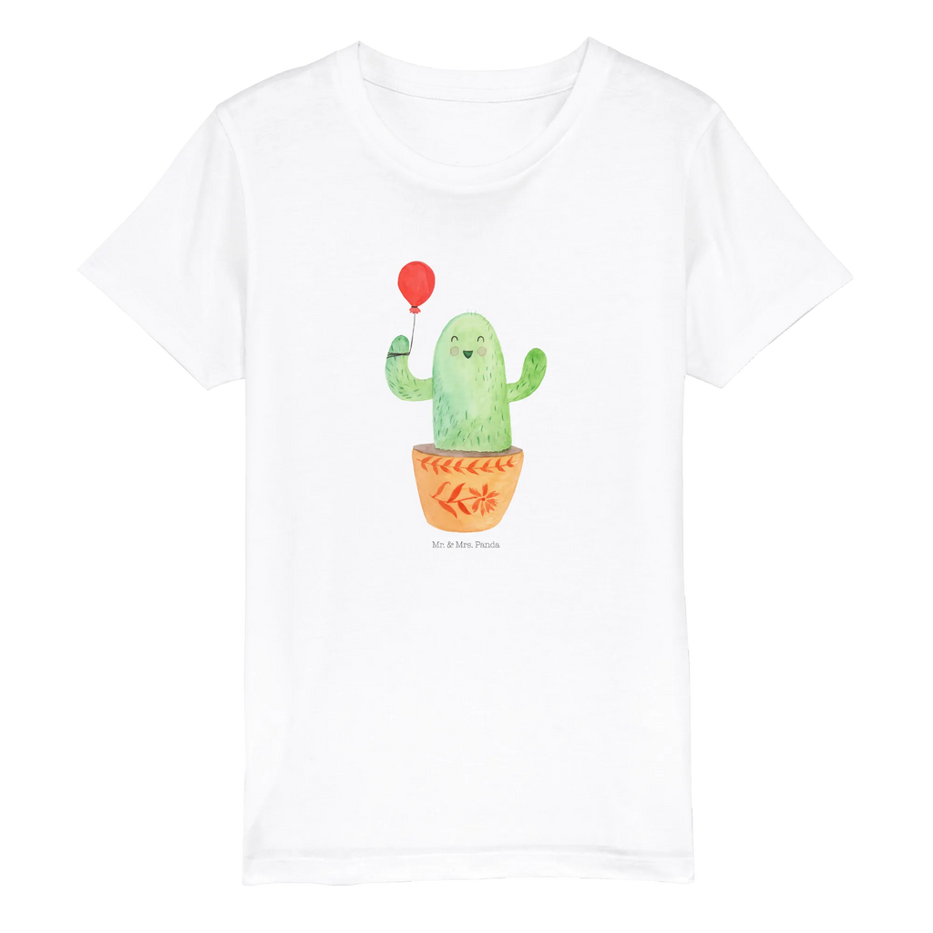 Organiczna koszulka dziecięca Kaktus balon Kinder T-Shirt, Kinder T-Shirt Mädchen, Kinder T-Shirt Jungen, Kaktus, Kakteen, Neustart, Freund, Freundin, Freude, Stress, Ausbildung, Prüfung, Luftballon, Büroalltag, Büro