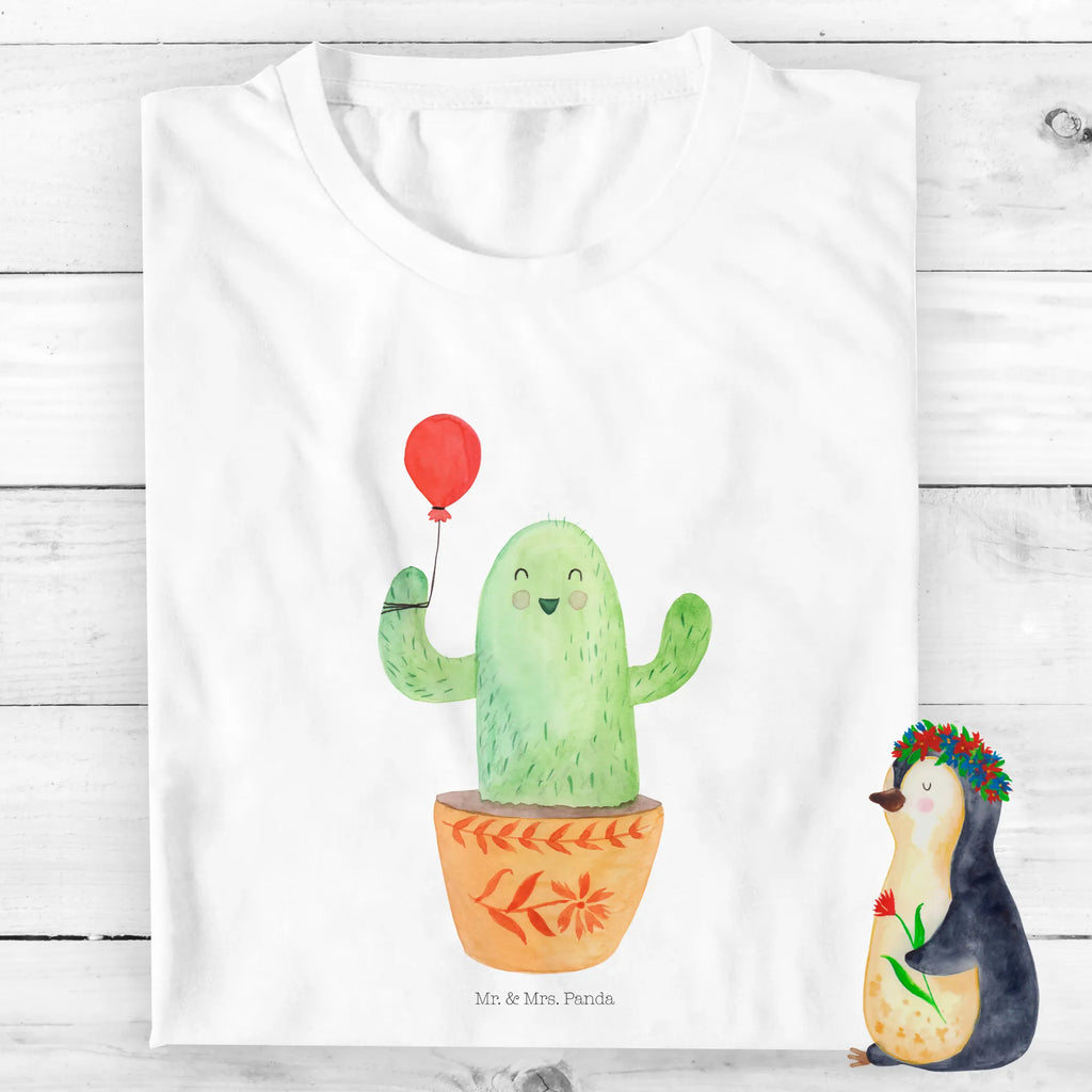 Organiczna koszulka dziecięca Kaktus balon Kinder T-Shirt, Kinder T-Shirt Mädchen, Kinder T-Shirt Jungen, Kaktus, Kakteen, Neustart, Freund, Freundin, Freude, Stress, Ausbildung, Prüfung, Luftballon, Büroalltag, Büro