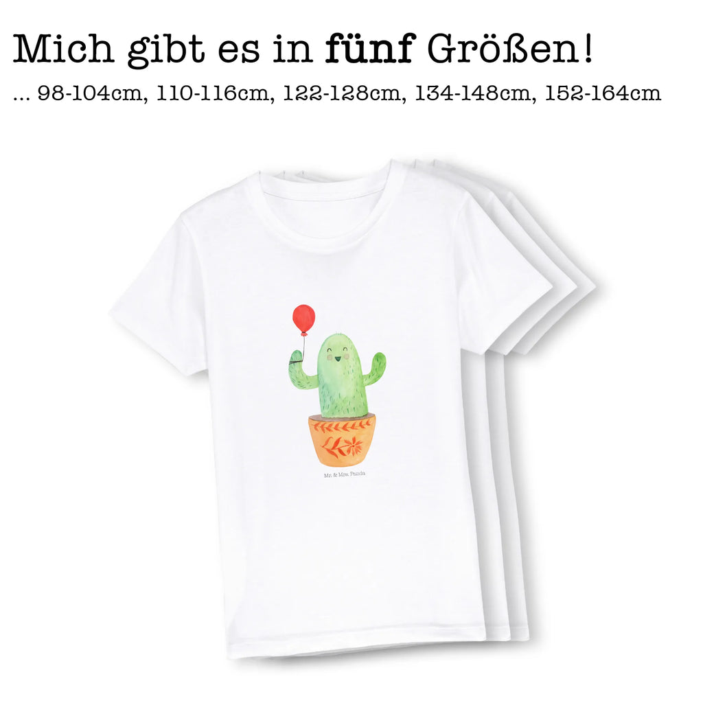 Organiczna koszulka dziecięca Kaktus balon Kinder T-Shirt, Kinder T-Shirt Mädchen, Kinder T-Shirt Jungen, Kaktus, Kakteen, Neustart, Freund, Freundin, Freude, Stress, Ausbildung, Prüfung, Luftballon, Büroalltag, Büro