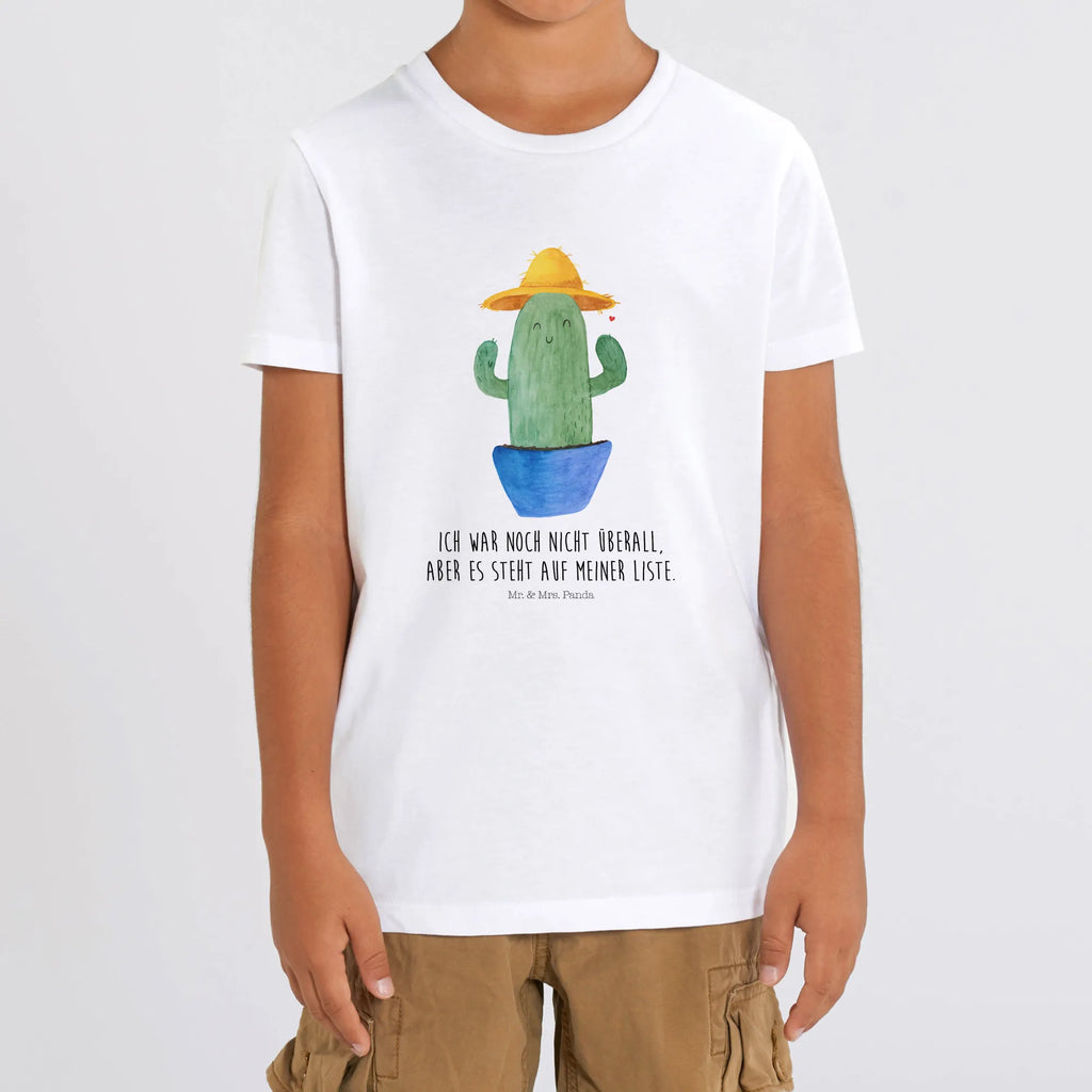 Organiczna koszulka dziecięca kaktus Kapelusz Kinder T-Shirt, Kinder T-Shirt Jungen, Kinder T-Shirt Mädchen, Kakteen, Kaktus, Reisetagebuch, Kaktusliebe, Spruch, Städtetrip, Reisen, Weltreise, Motivation, Weltenbummler, Geschenkidee