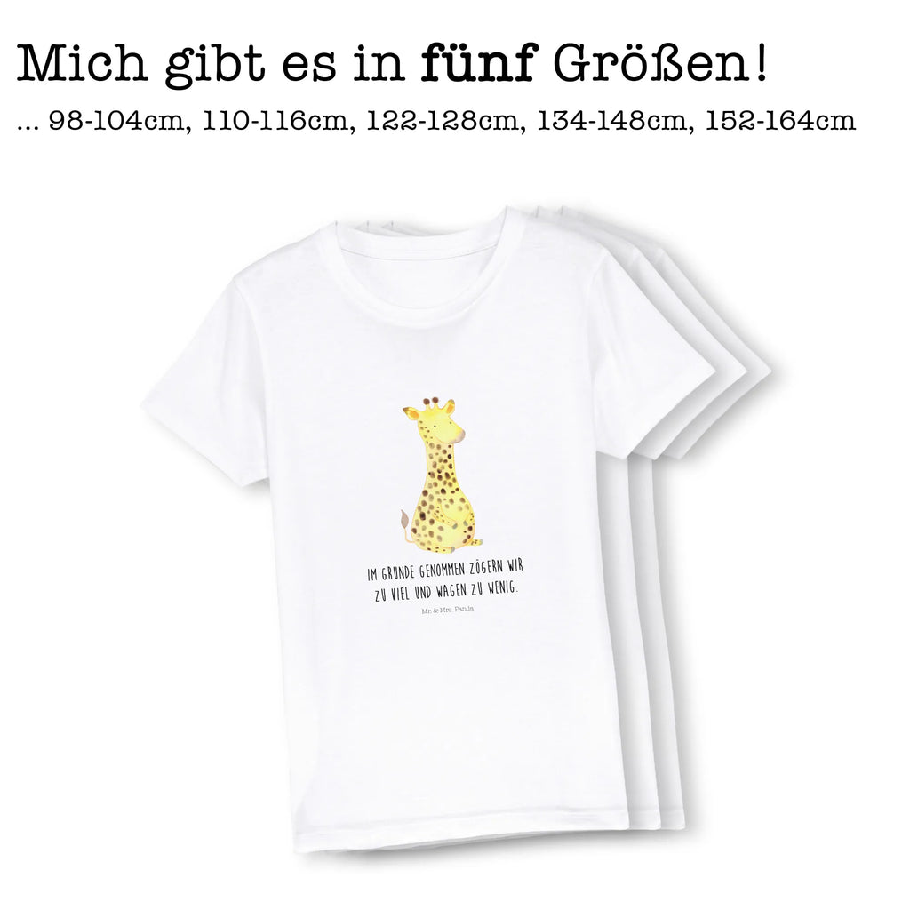 Organic Kinder T-Shirt Giraffe Zufrieden Kinder T-Shirt Jungen, Kinder T-Shirt Mädchen, Kinder T-Shirt, Wildtiere, Afrika, Abenteuer, Zufrieden, Giraffe, Glück