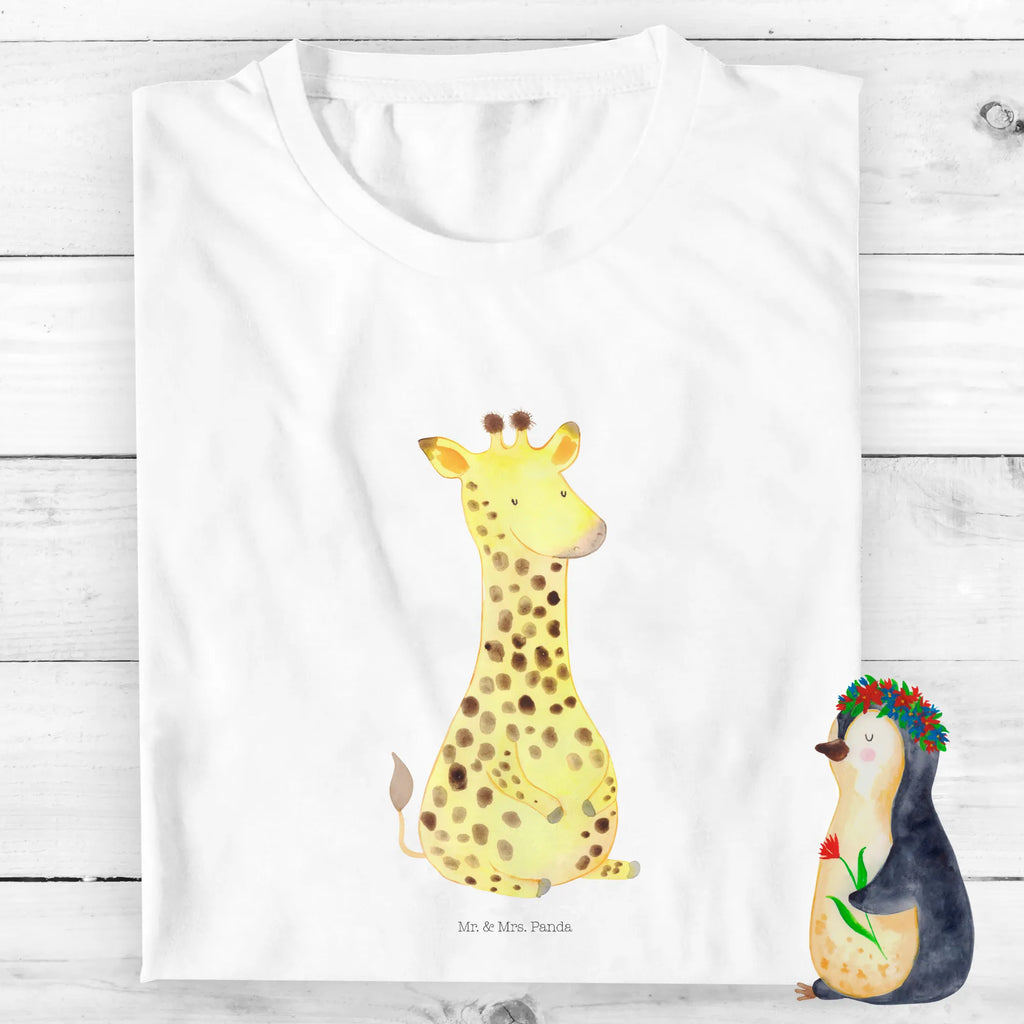 Organic Kinder T-Shirt Giraffe Zufrieden Kinder T-Shirt Jungen, Kinder T-Shirt Mädchen, Kinder T-Shirt, Wildtiere, Afrika, Abenteuer, Zufrieden, Giraffe, Glück