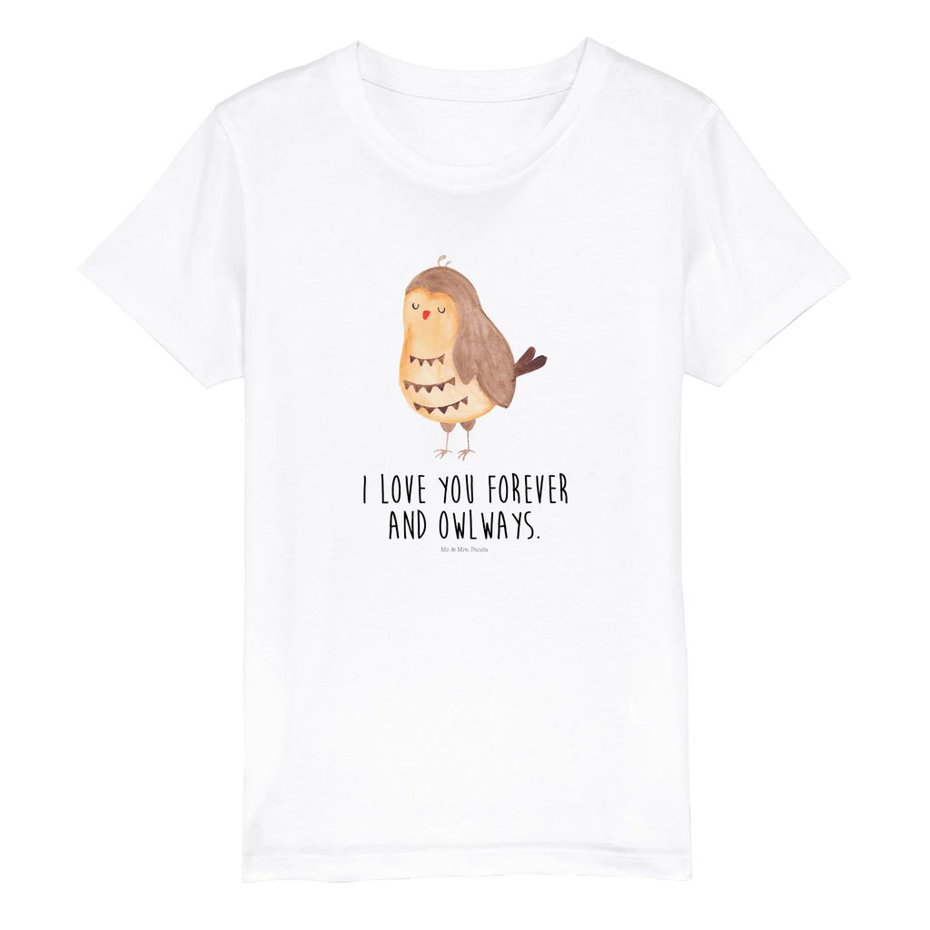 Organic Kinder T-Shirt Eule Zufrieden Kinder T-Shirt Mädchen, Kinder T-Shirt Jungen, Kinder T-Shirt, Eule, Romantisch, Owl, Eule Deko, Geschenk Hochzeitstag, Eule Spruch, Liebe Spruch, Spruch schön, Wortspiel Lustig