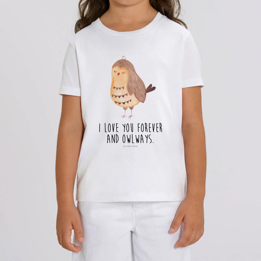 Organic Kinder T-Shirt Eule Zufrieden Kinder T-Shirt Mädchen, Kinder T-Shirt Jungen, Kinder T-Shirt, Eule, Romantisch, Owl, Eule Deko, Geschenk Hochzeitstag, Eule Spruch, Liebe Spruch, Spruch schön, Wortspiel Lustig
