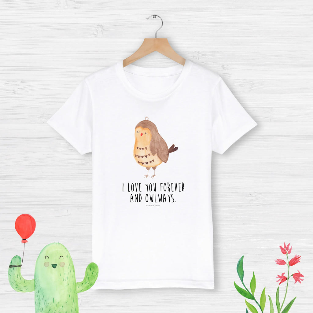 Organic Kinder T-Shirt Eule Zufrieden Kinder T-Shirt Mädchen, Kinder T-Shirt Jungen, Kinder T-Shirt, Eule, Romantisch, Owl, Eule Deko, Geschenk Hochzeitstag, Eule Spruch, Liebe Spruch, Spruch schön, Wortspiel Lustig