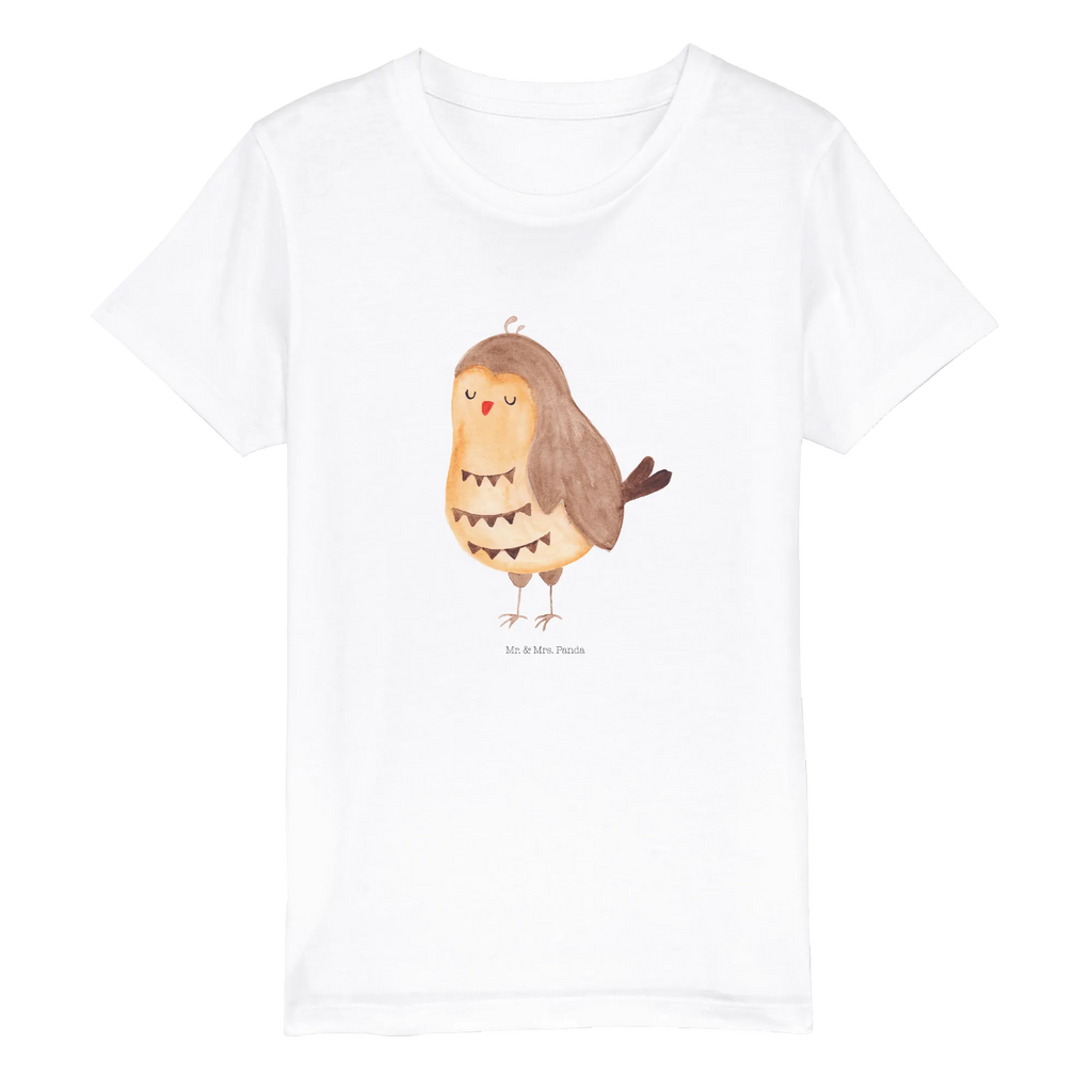 Organic Kinder T-Shirt Eule Zufrieden Kinder T-Shirt Mädchen, Kinder T-Shirt Jungen, Kinder T-Shirt, Eule, Romantisch, Owl, Eule Deko, Geschenk Hochzeitstag, Eule Spruch, Liebe Spruch, Spruch schön, Wortspiel Lustig