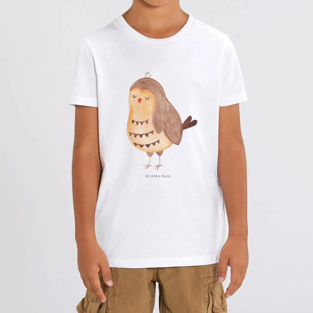 Organic Kinder T-Shirt Eule Zufrieden Kinder T-Shirt Mädchen, Kinder T-Shirt Jungen, Kinder T-Shirt, Eule, Romantisch, Owl, Eule Deko, Geschenk Hochzeitstag, Eule Spruch, Liebe Spruch, Spruch schön, Wortspiel Lustig