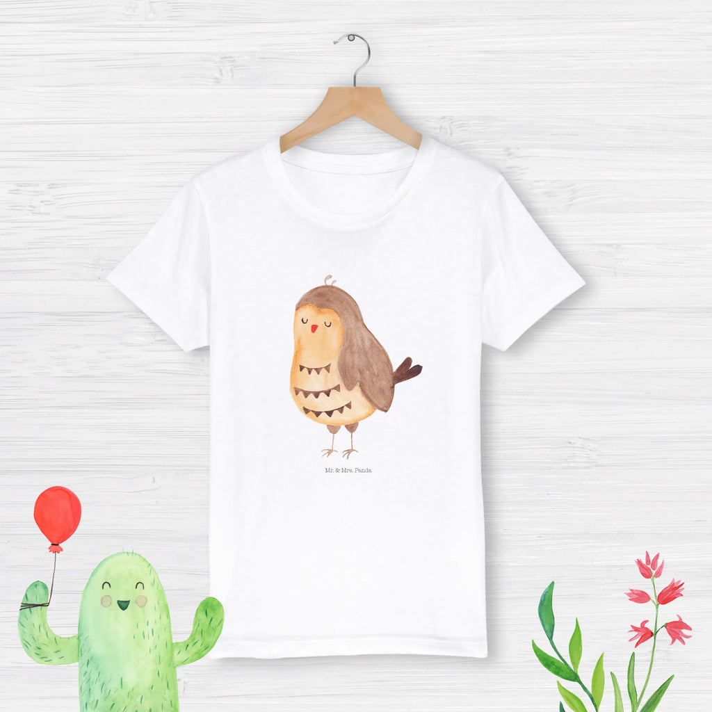 Organic Kinder T-Shirt Eule Zufrieden Kinder T-Shirt Mädchen, Kinder T-Shirt Jungen, Kinder T-Shirt, Eule, Romantisch, Owl, Eule Deko, Geschenk Hochzeitstag, Eule Spruch, Liebe Spruch, Spruch schön, Wortspiel Lustig