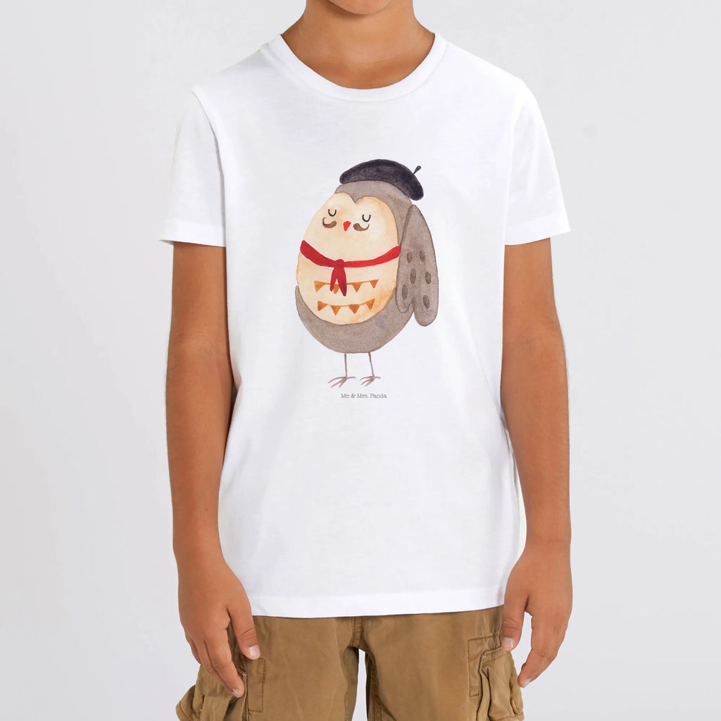 Organic Kinder T-Shirt Eule Französisch Kinder T-Shirt Jungen, Kinder T-Shirt Mädchen, Kinder T-Shirt, Eule, Frankreich, Das Leben Ist schön, Spruch Französisch, Owl, La Vie Est Belle, Spruch schön, Eulen, Hibou, Eule Deko